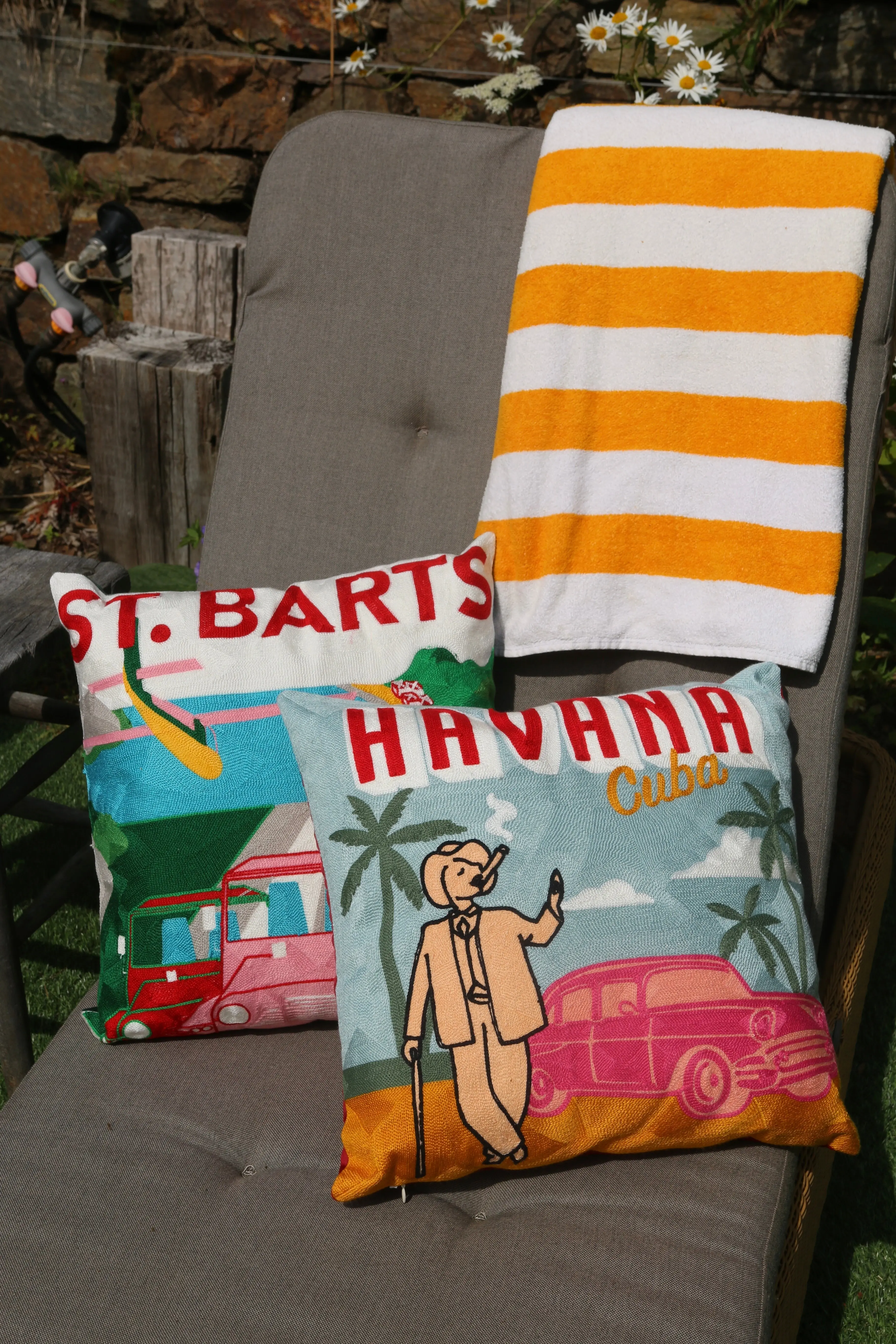 St. Barts Needlepoint Cushion - Image 4