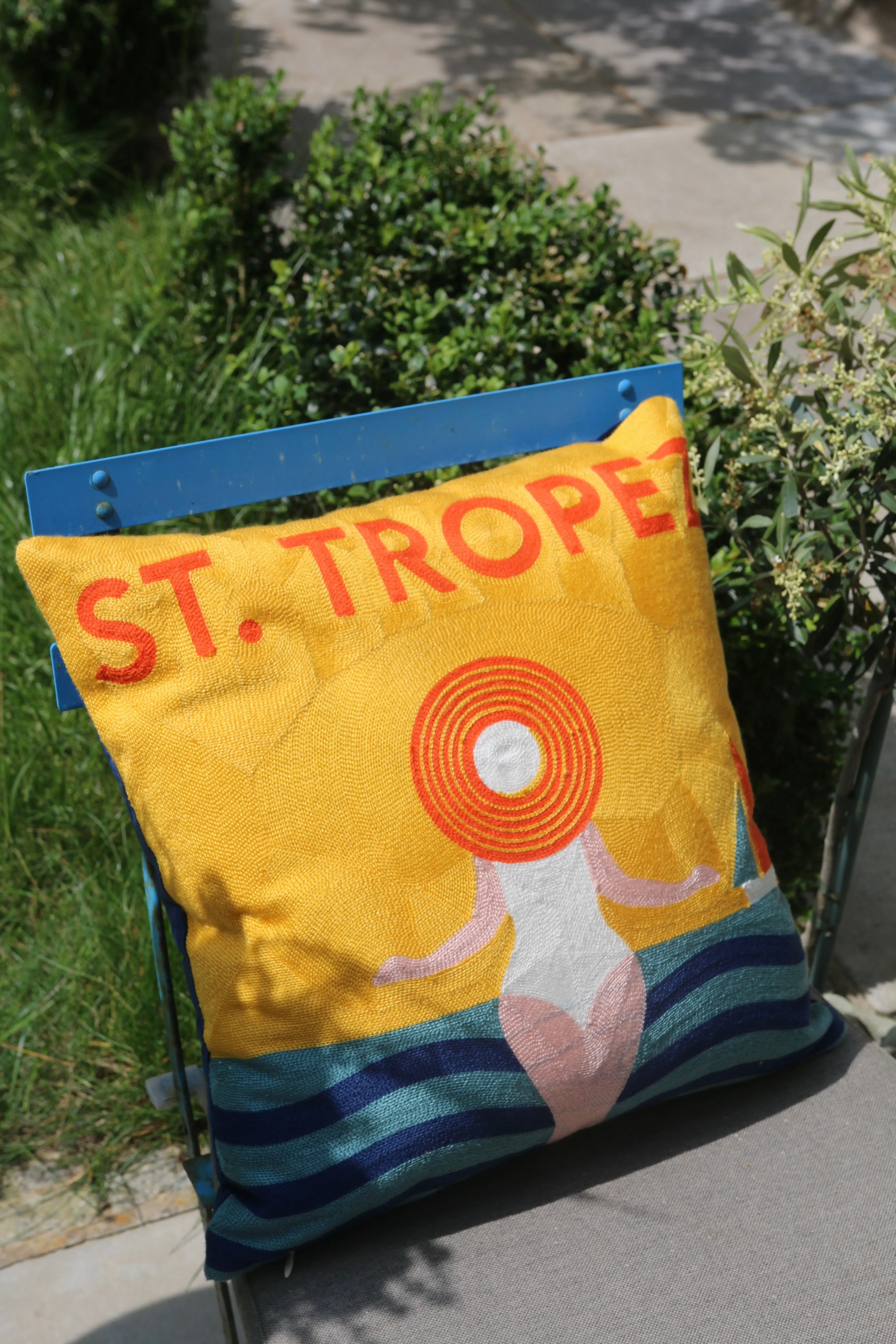 St. Tropez Needlepoint Cushion - Image 4