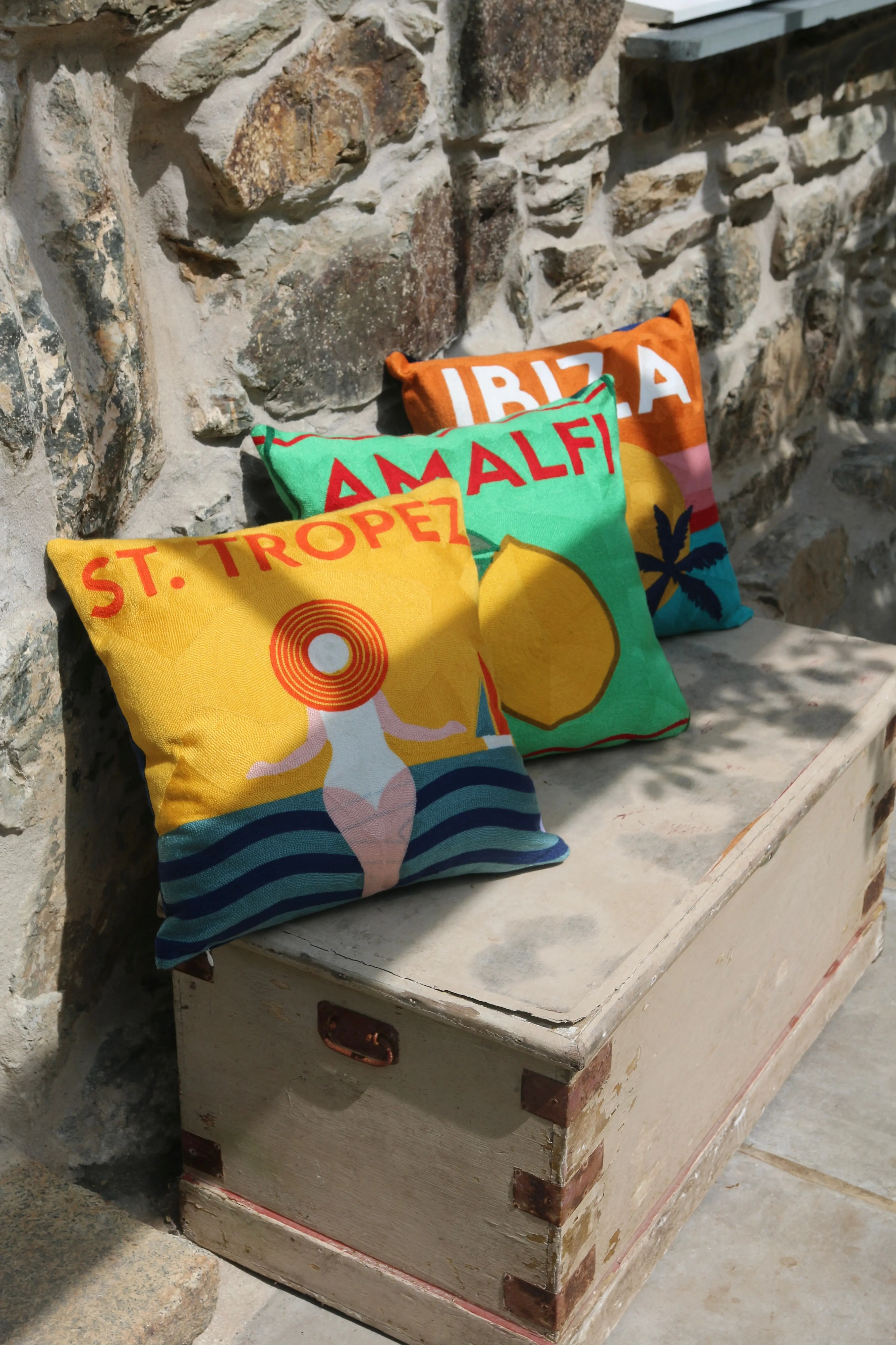 St. Tropez Needlepoint Cushion - Image 5