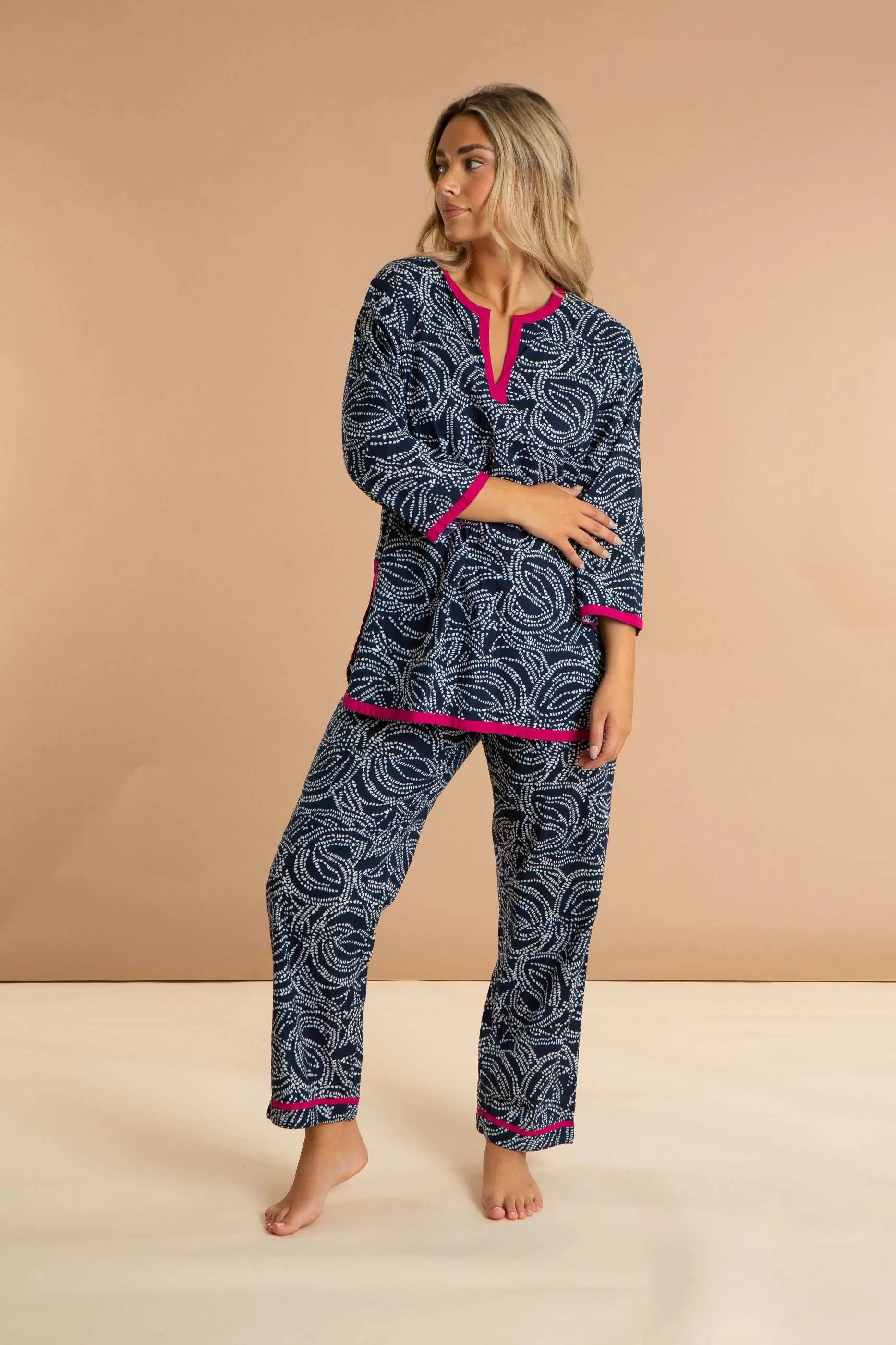 Starry Night Women's Cotton Pyjama Trouser Set