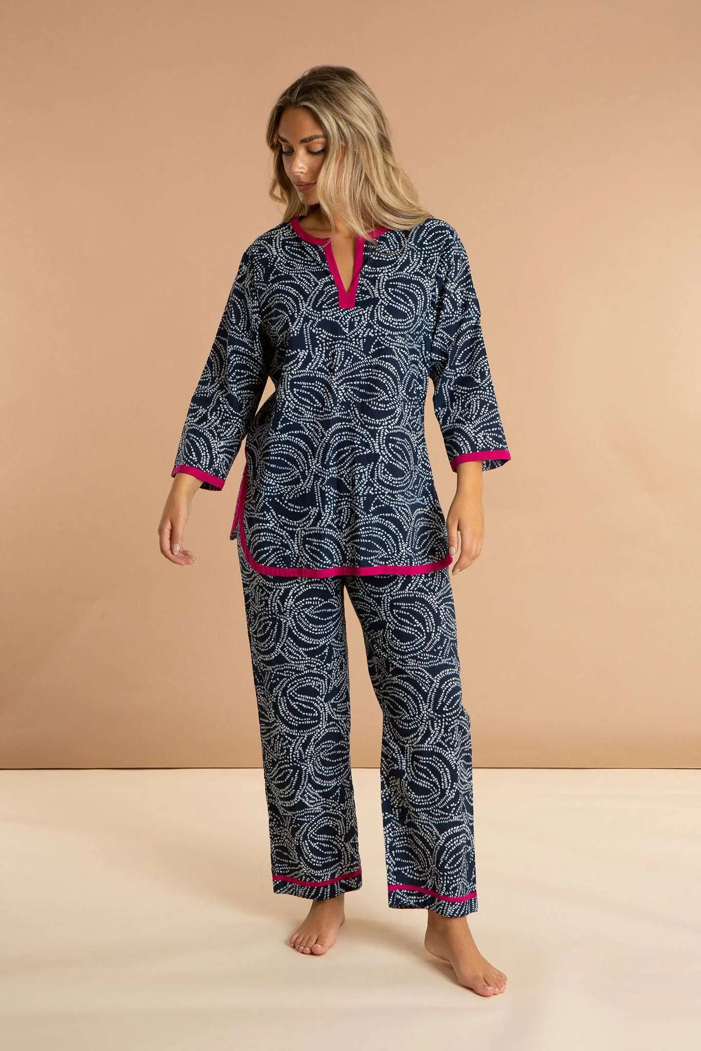 Starry Night Women's Cotton Pyjama Trouser Set - Image 2