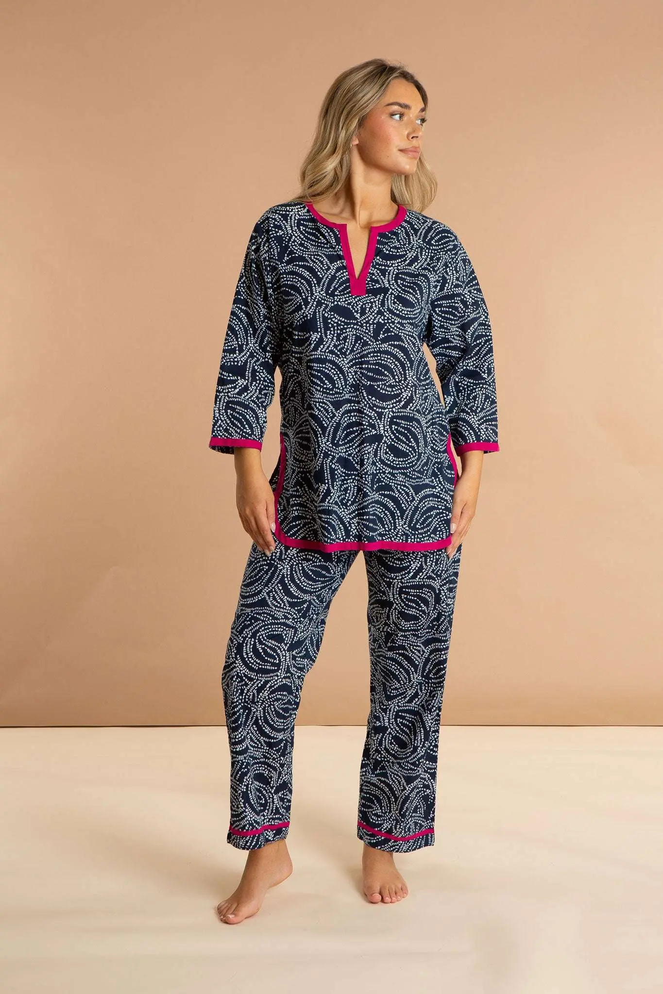 Starry Night Women's Cotton Pyjama Trouser Set - Image 3