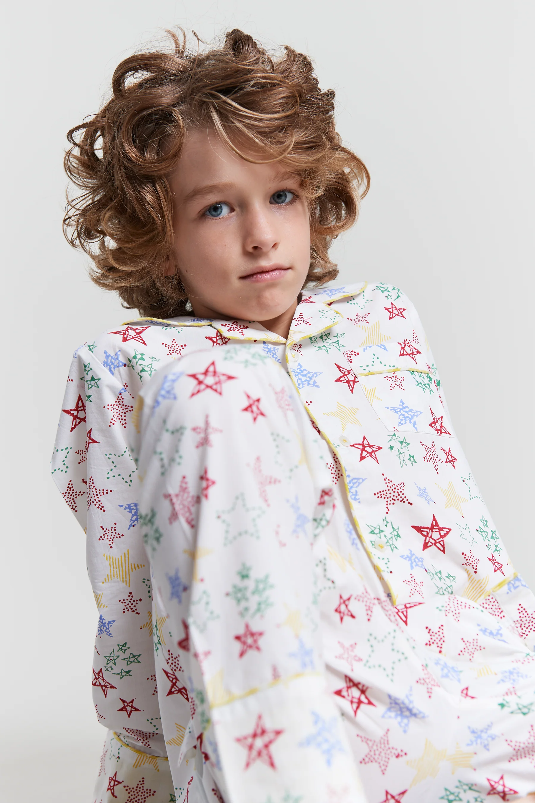 stars shining Kids Organic Cotton Pyjama Trouser Set - Image 3