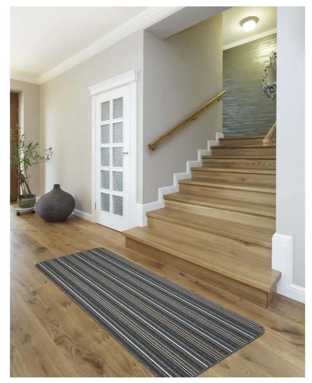 Stockholm Lead/Light Blue Washable Mat - Image 5
