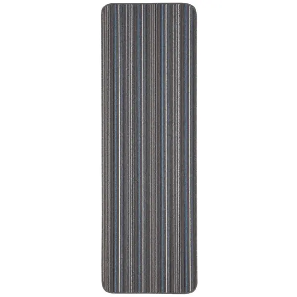 Stockholm Lead/Light Blue Washable Mat - Image 6