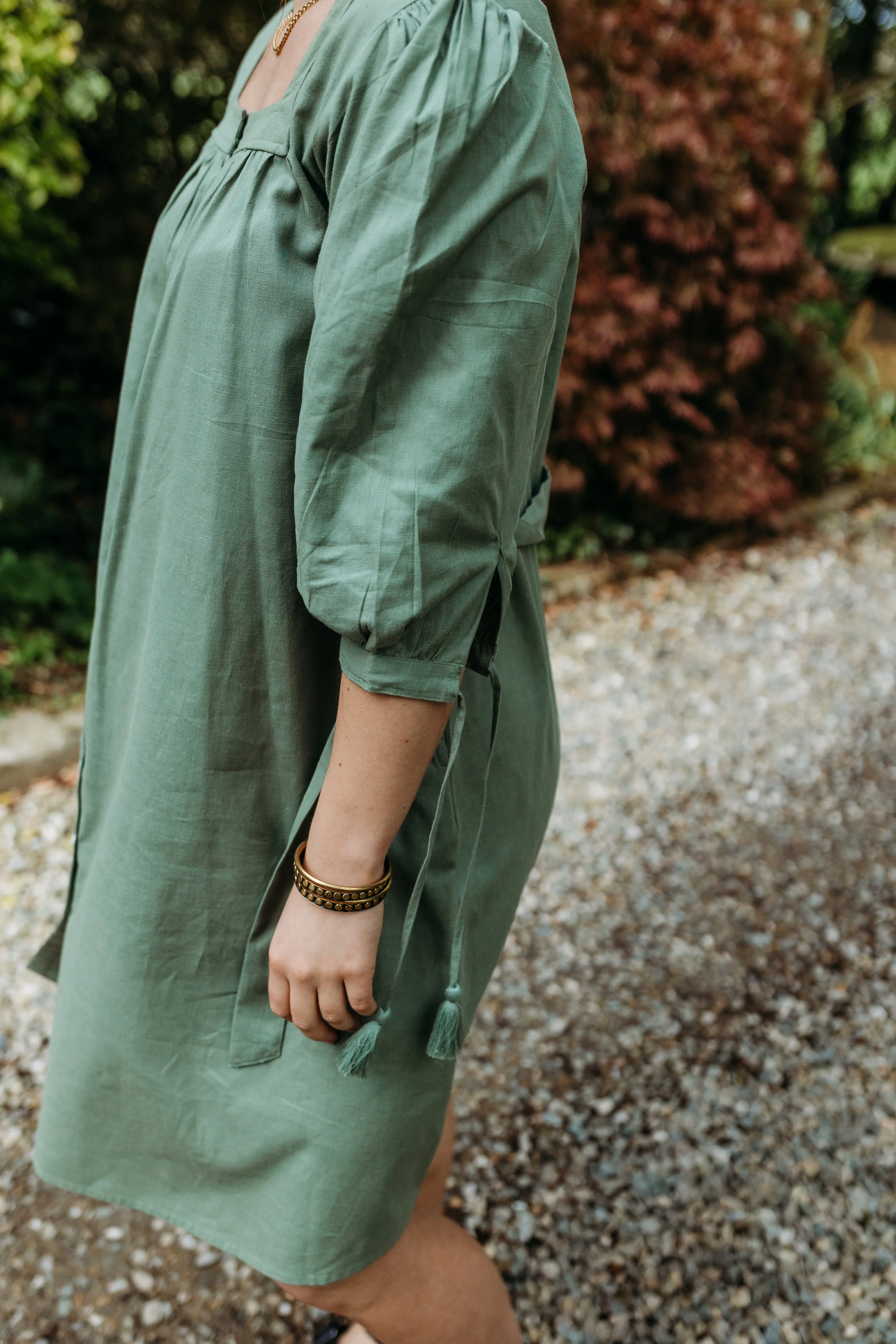 Suchi Square Neck Shirt Dress - Image 10