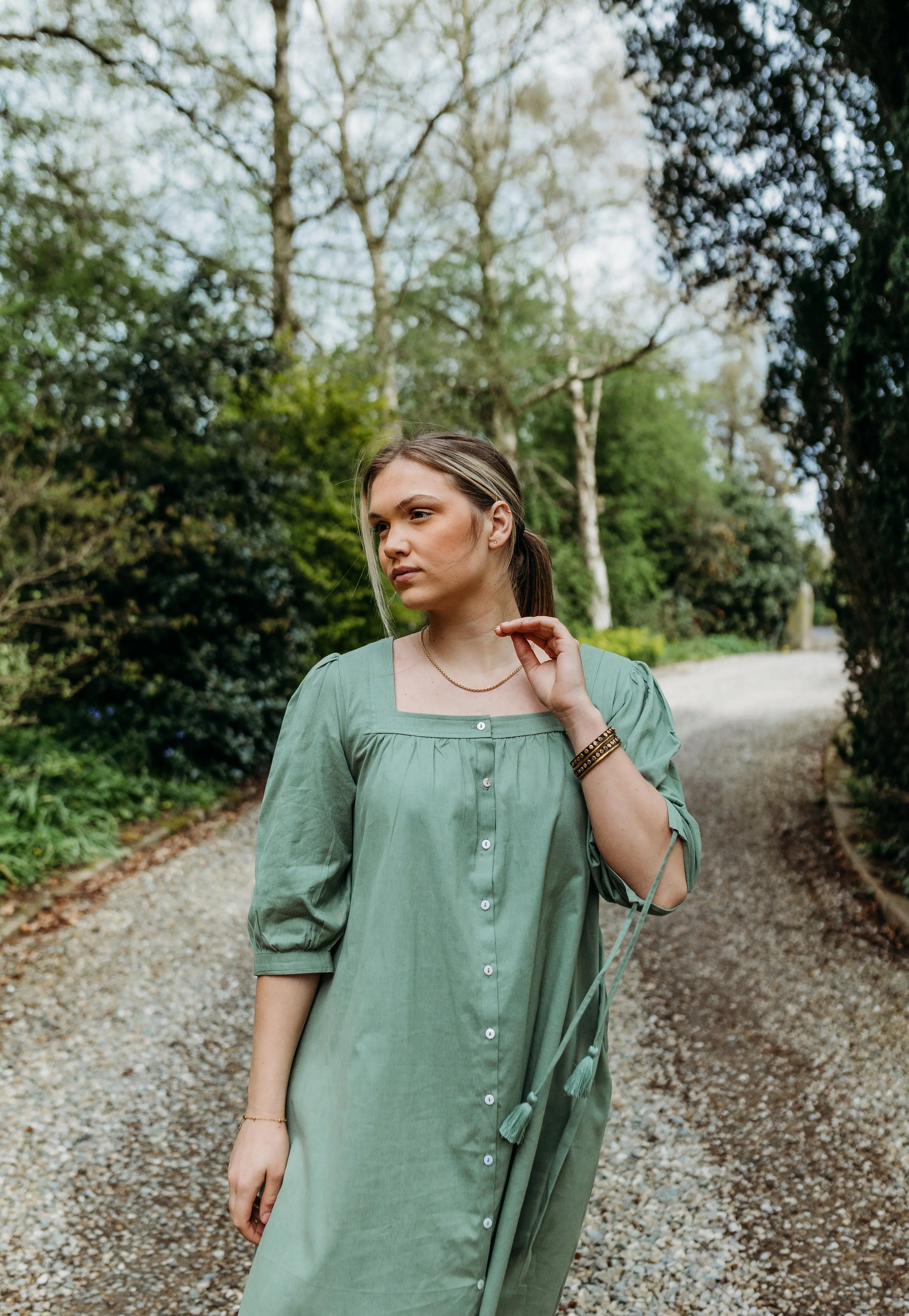 Suchi Square Neck Shirt Dress - Image 3