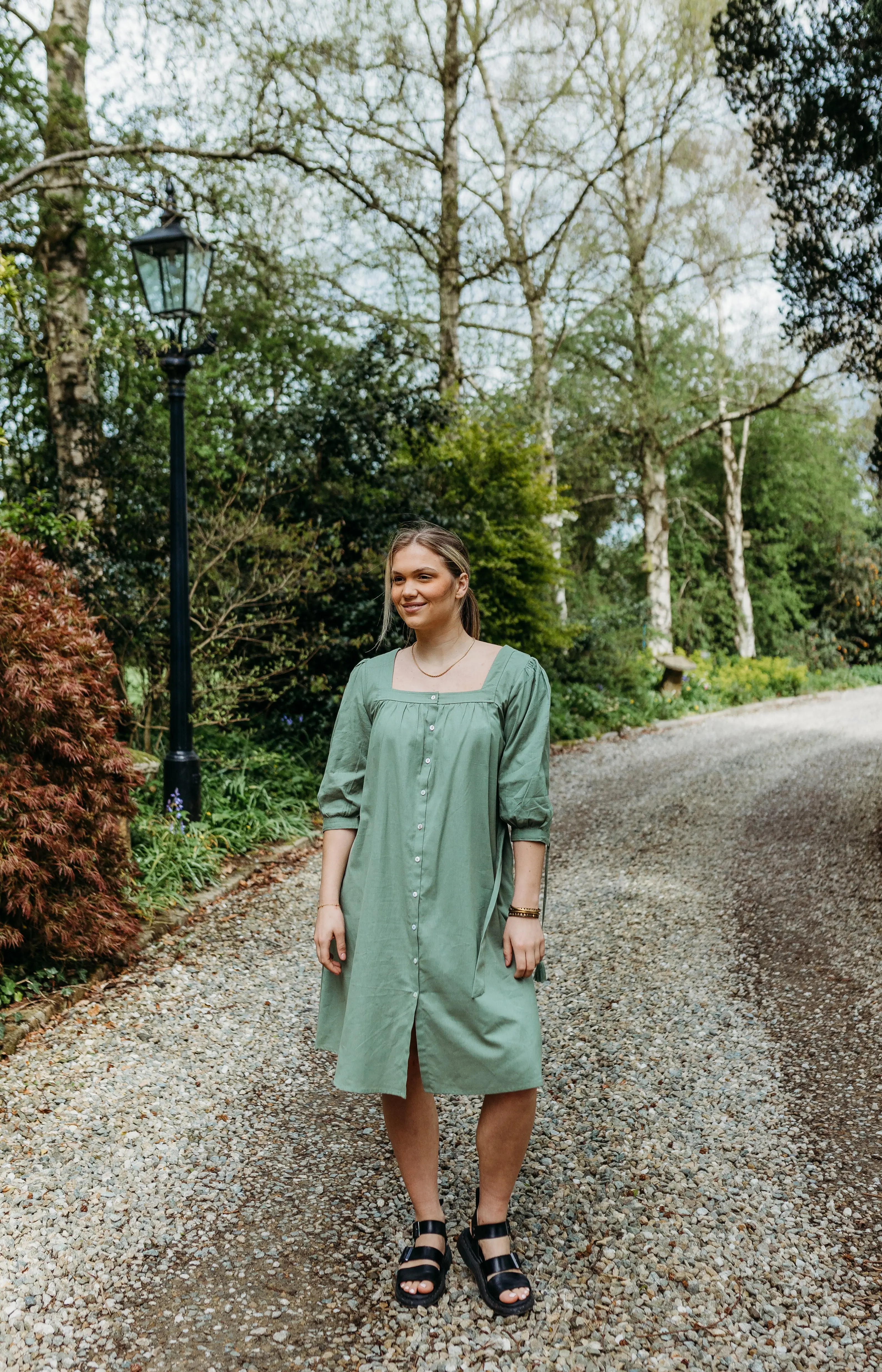 Suchi Square Neck Shirt Dress - Image 9