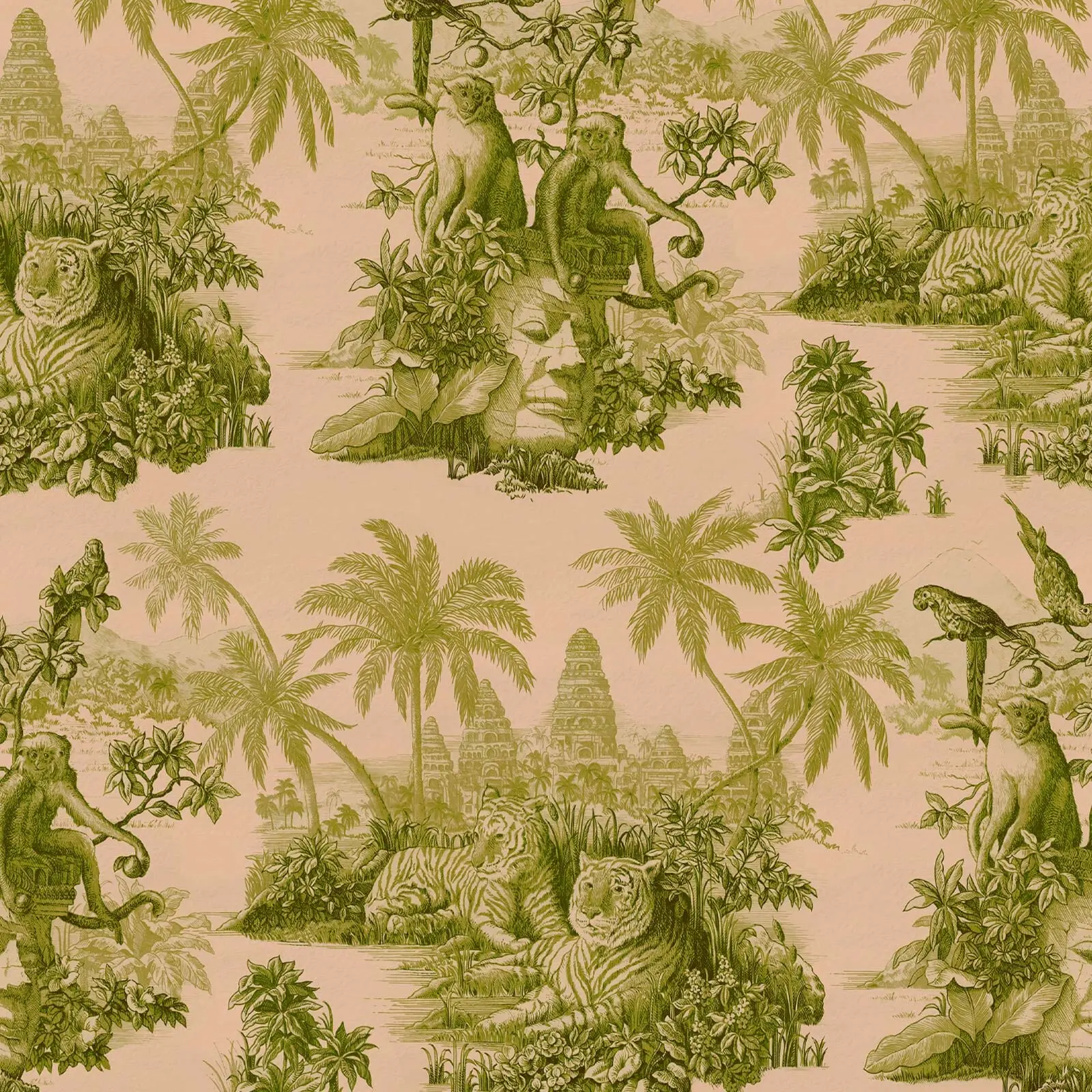 SUMATRA Wallpaper - Blush & Pear Green