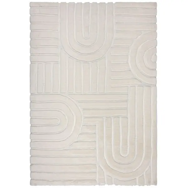 Supersoft Lush Geometric Faux Fur Arch Rug - Image 15