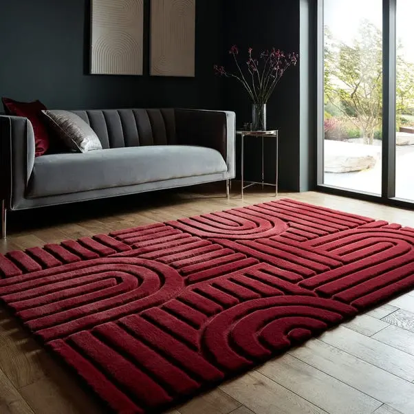 Supersoft Lush Geometric Faux Fur Arch Rug - Image 16