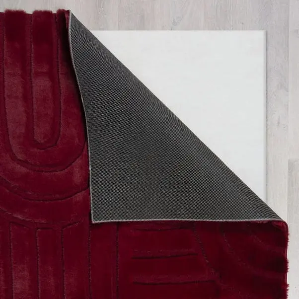 Supersoft Lush Geometric Faux Fur Arch Rug - Image 18