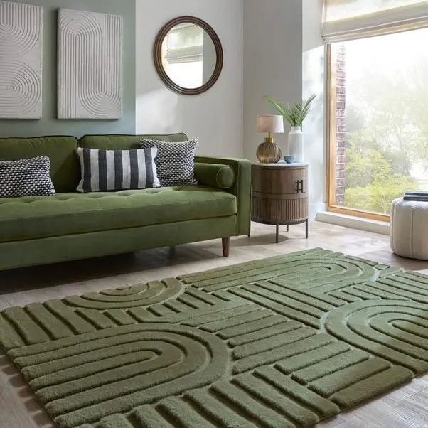 Supersoft Lush Geometric Faux Fur Arch Rug - Image 21
