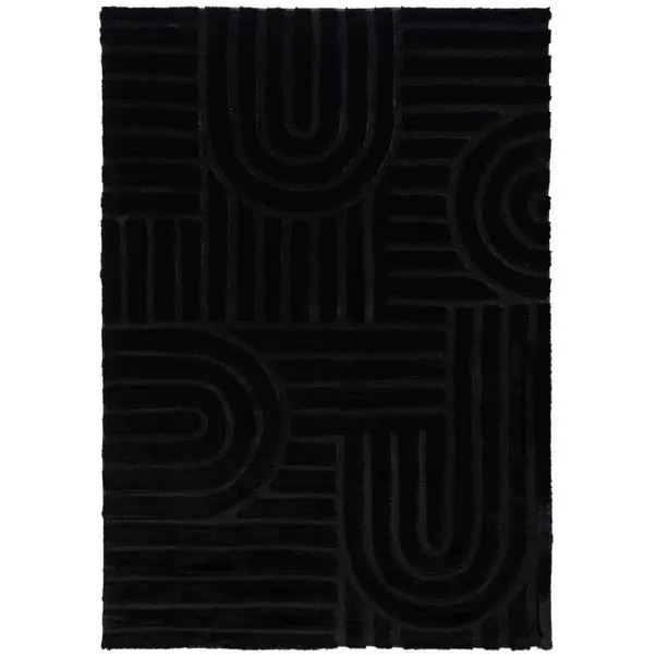 Supersoft Lush Geometric Faux Fur Arch Rug - Image 5