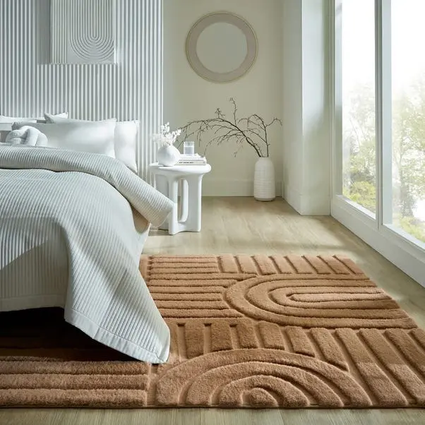 Supersoft Lush Geometric Faux Fur Arch Rug - Image 6