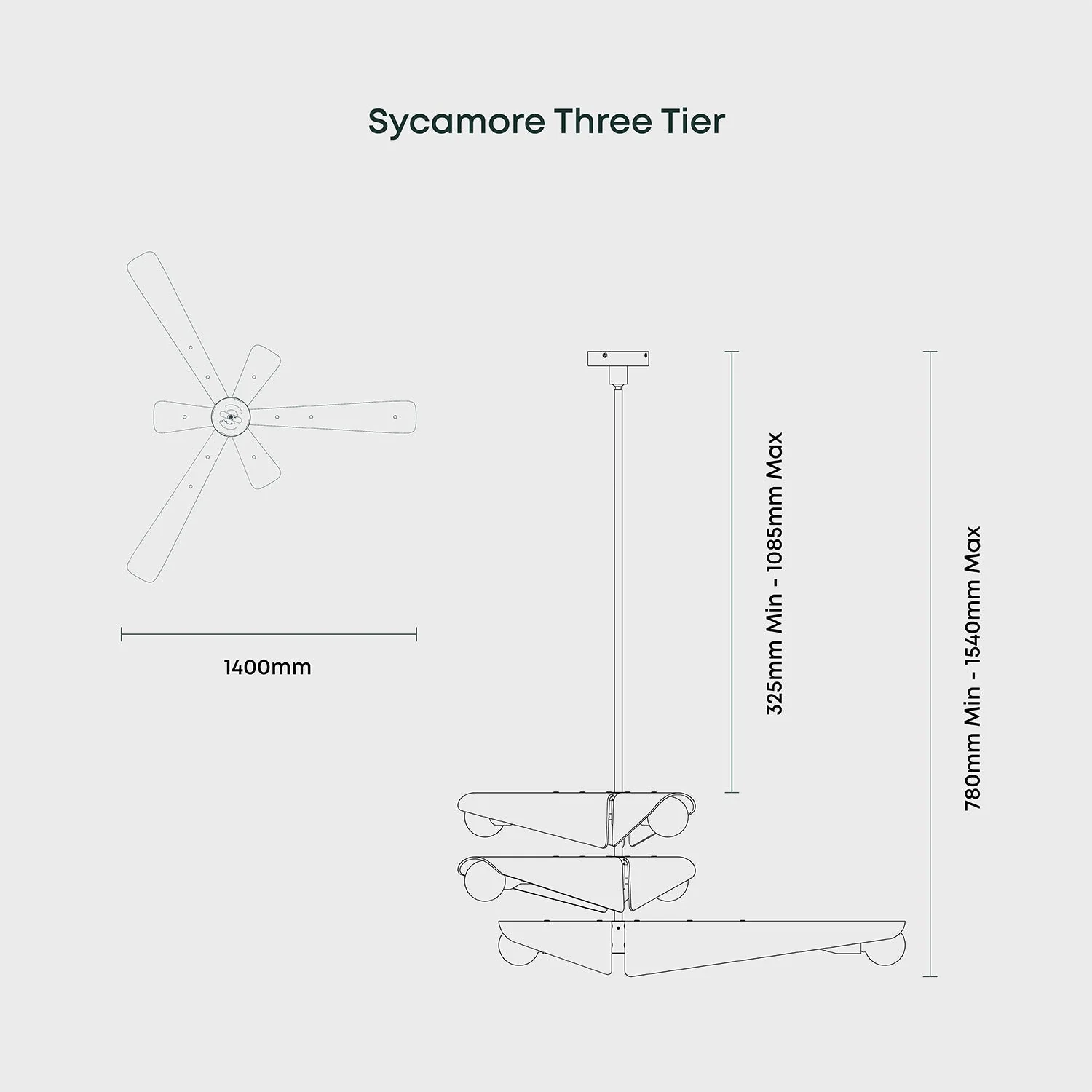 Sycamore Chandelier 3 Tiers in Dawn Grey - Image 11