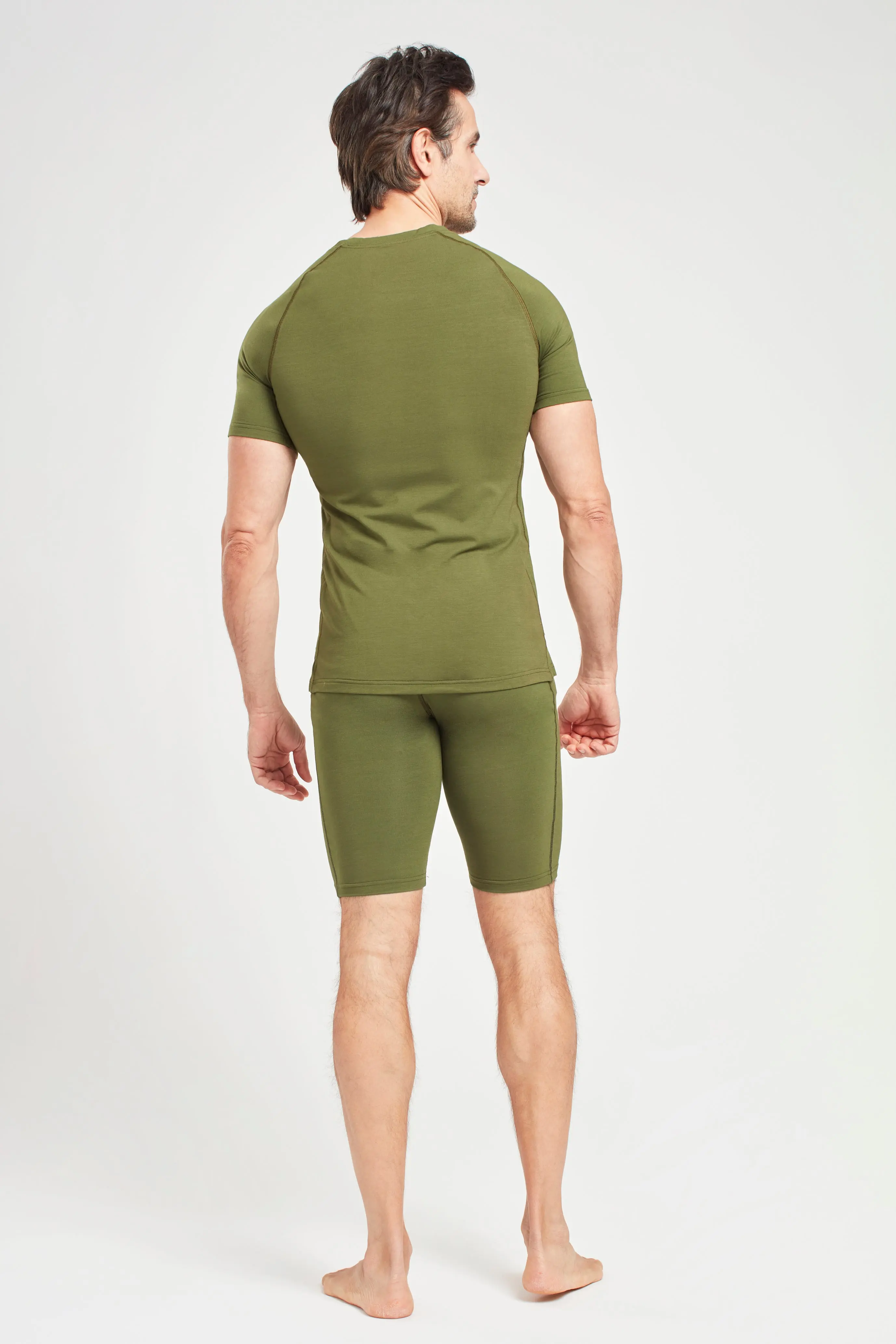 Earth Khaki Mens Gym T-Shirt - Image 4