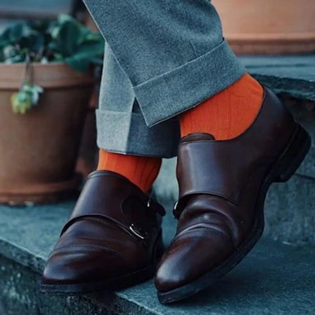 Tangerine Orange Bamboo Socks - Image 4