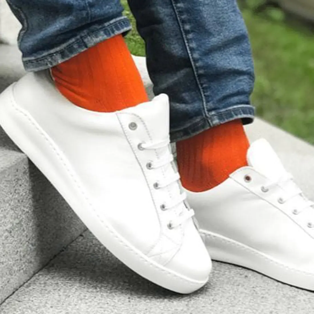 Tangerine Orange Bamboo Socks - Image 5