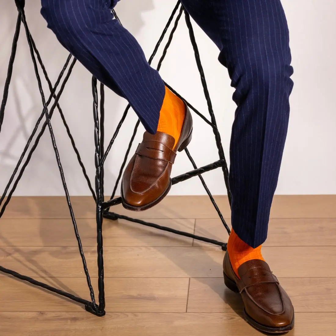 Tangerine Orange Bamboo Socks (Comfort Cuff) - Image 2