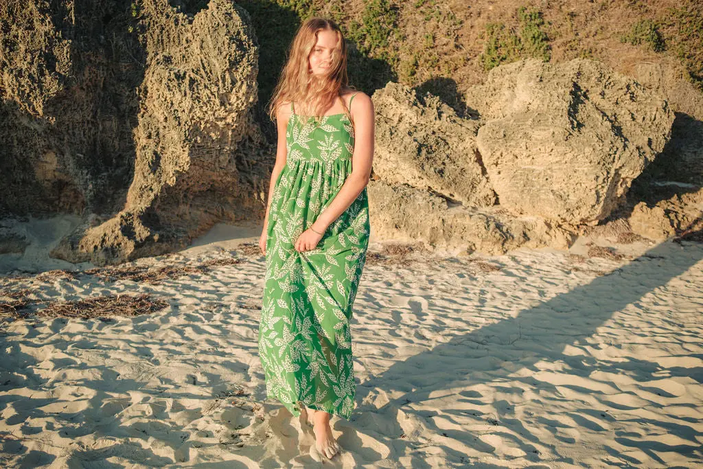 Tashi Green Long Floral Dress - Image 10