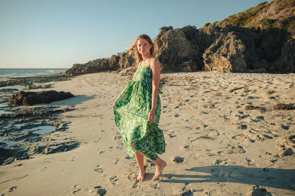 Tashi Green Long Floral Dress - Image 8
