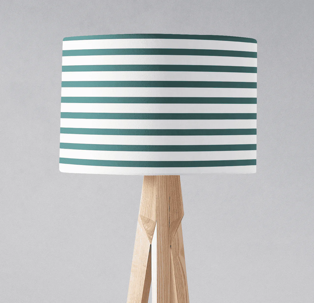 Teal and White Geometric Striped Lampshade, Ceiling or Table Lamp Shade - Image 2