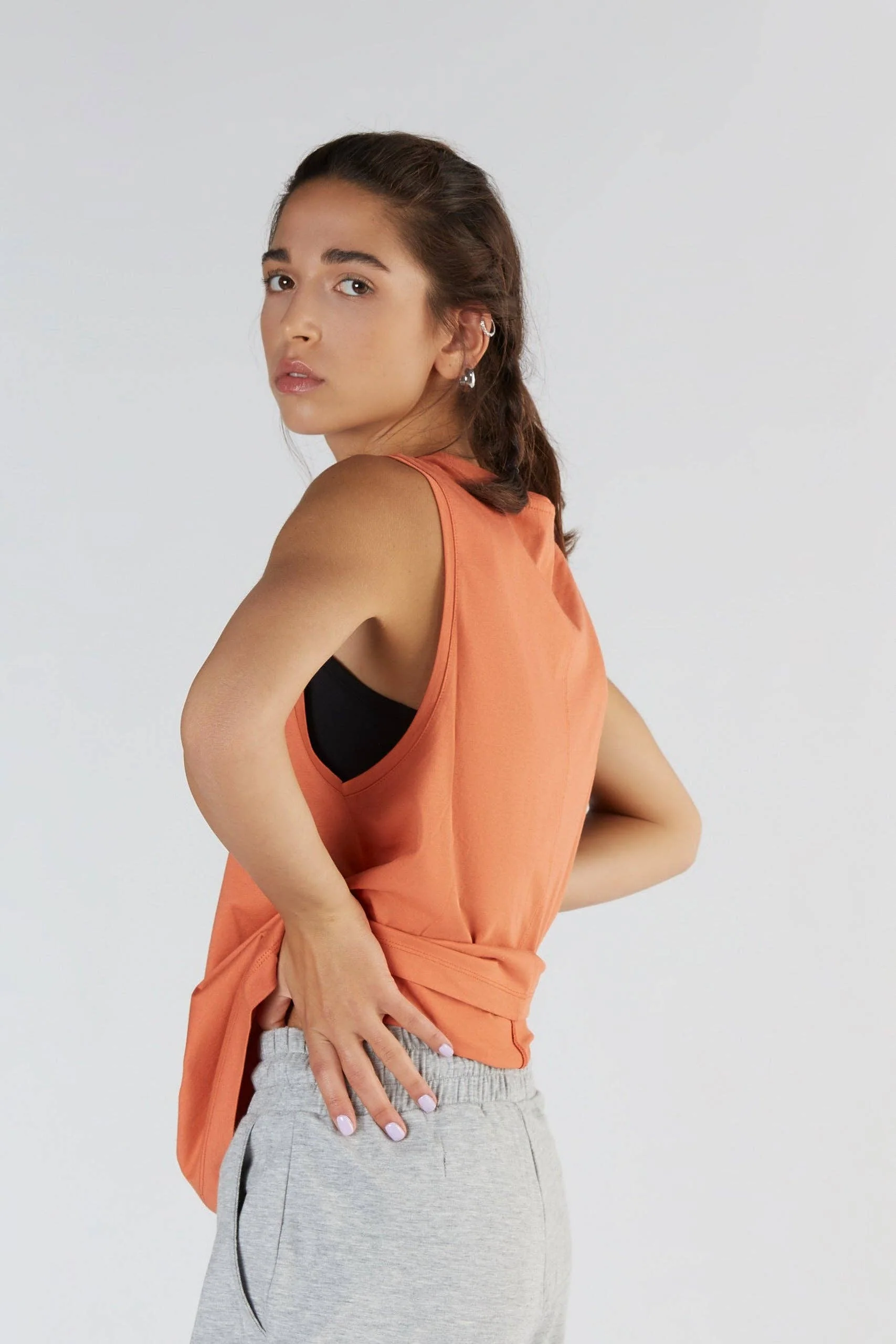 Tencel High-Neck Active Vest Top: Womens - Image 15