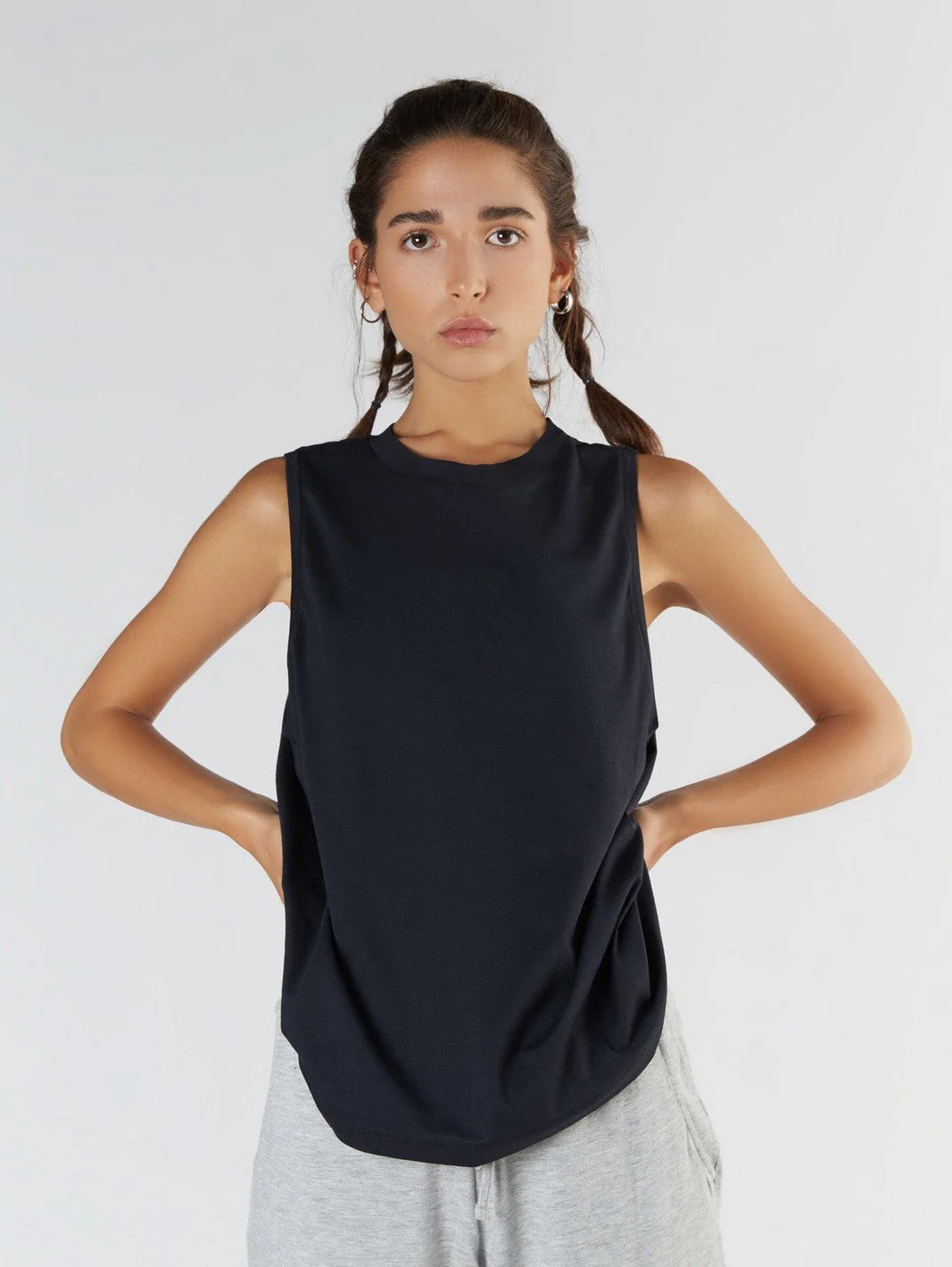 Tencel High-Neck Active Vest Top: Womens - Image 17
