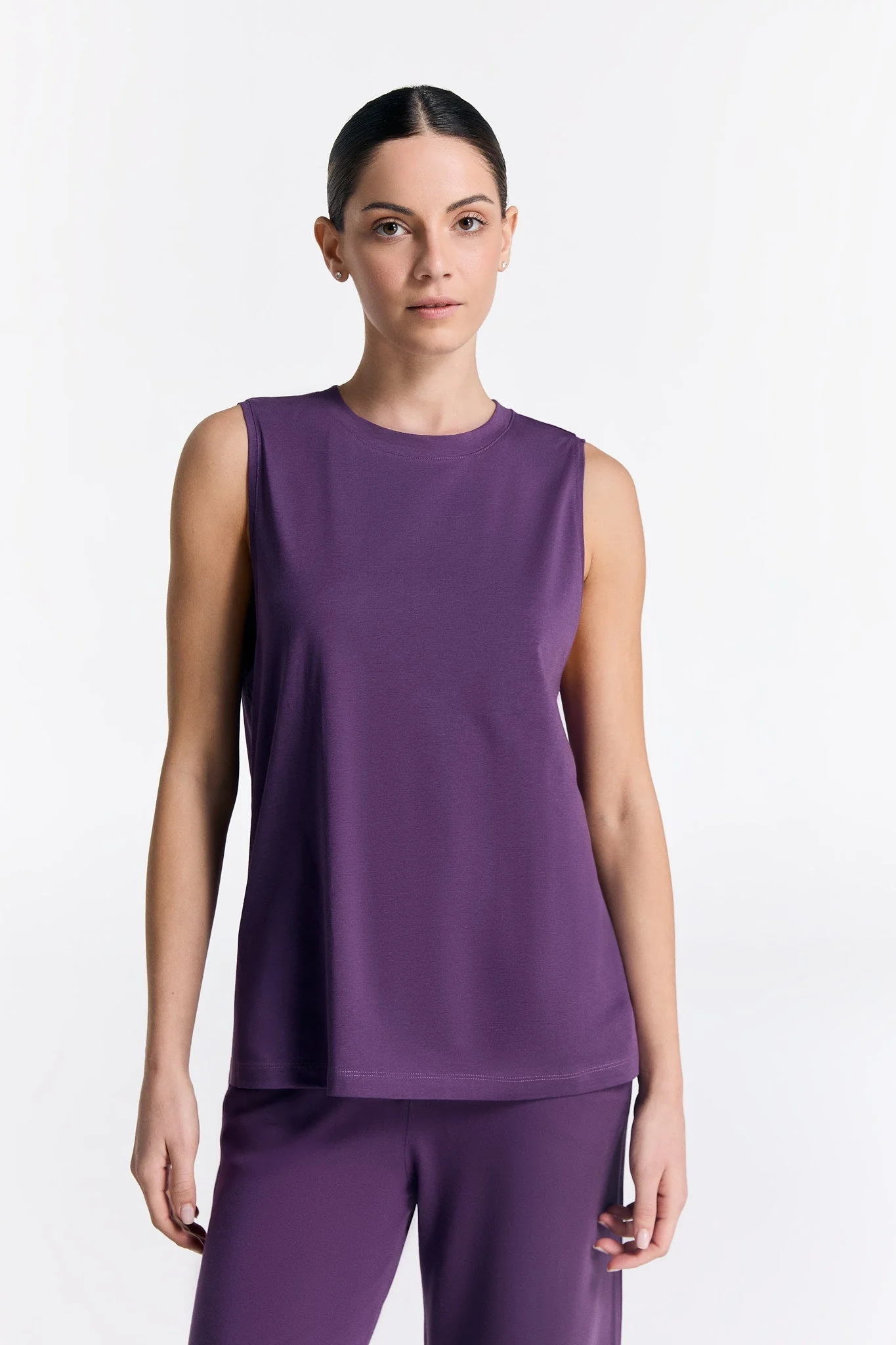 Tencel High-Neck Active Vest Top: Womens - Image 20
