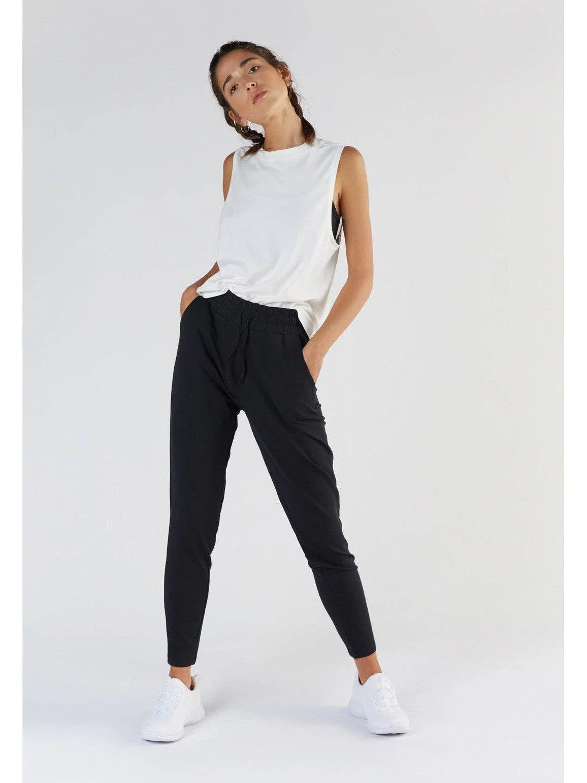 Tencel High-Neck Active Vest Top: Womens - Image 3