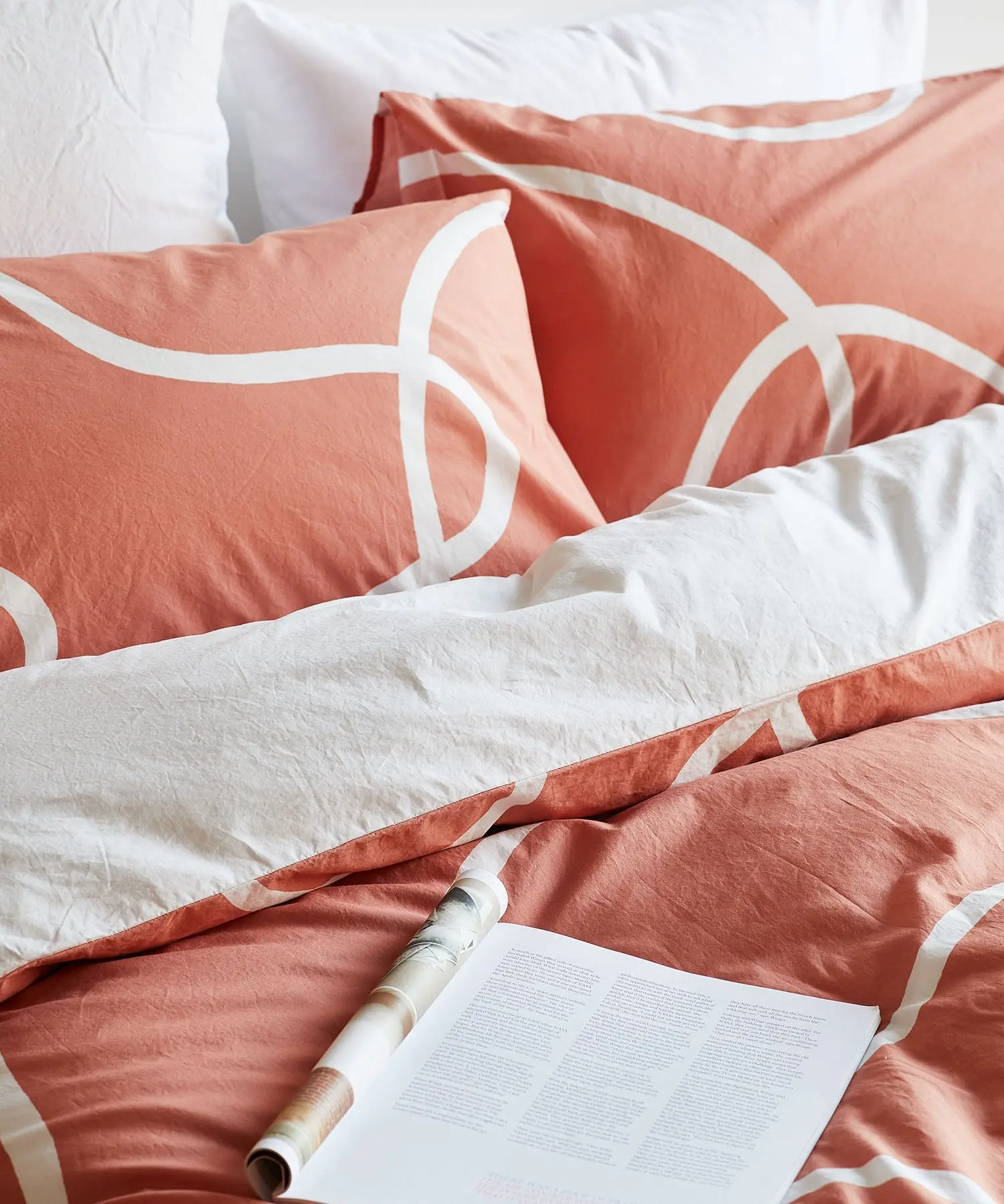 Terracotta Print Organic Cotton Pillowcase - Image 3
