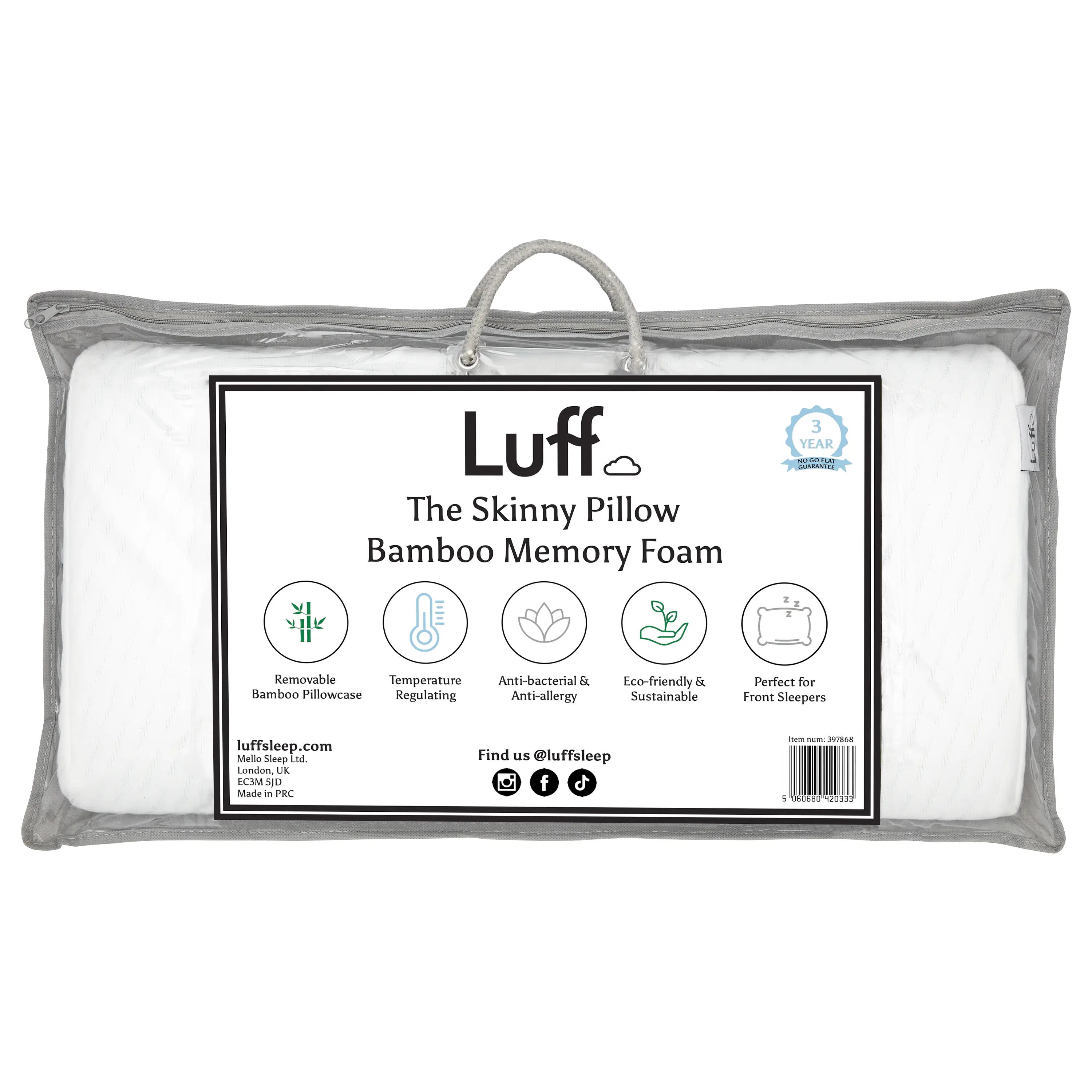 The Bamboo Skinny Pillow