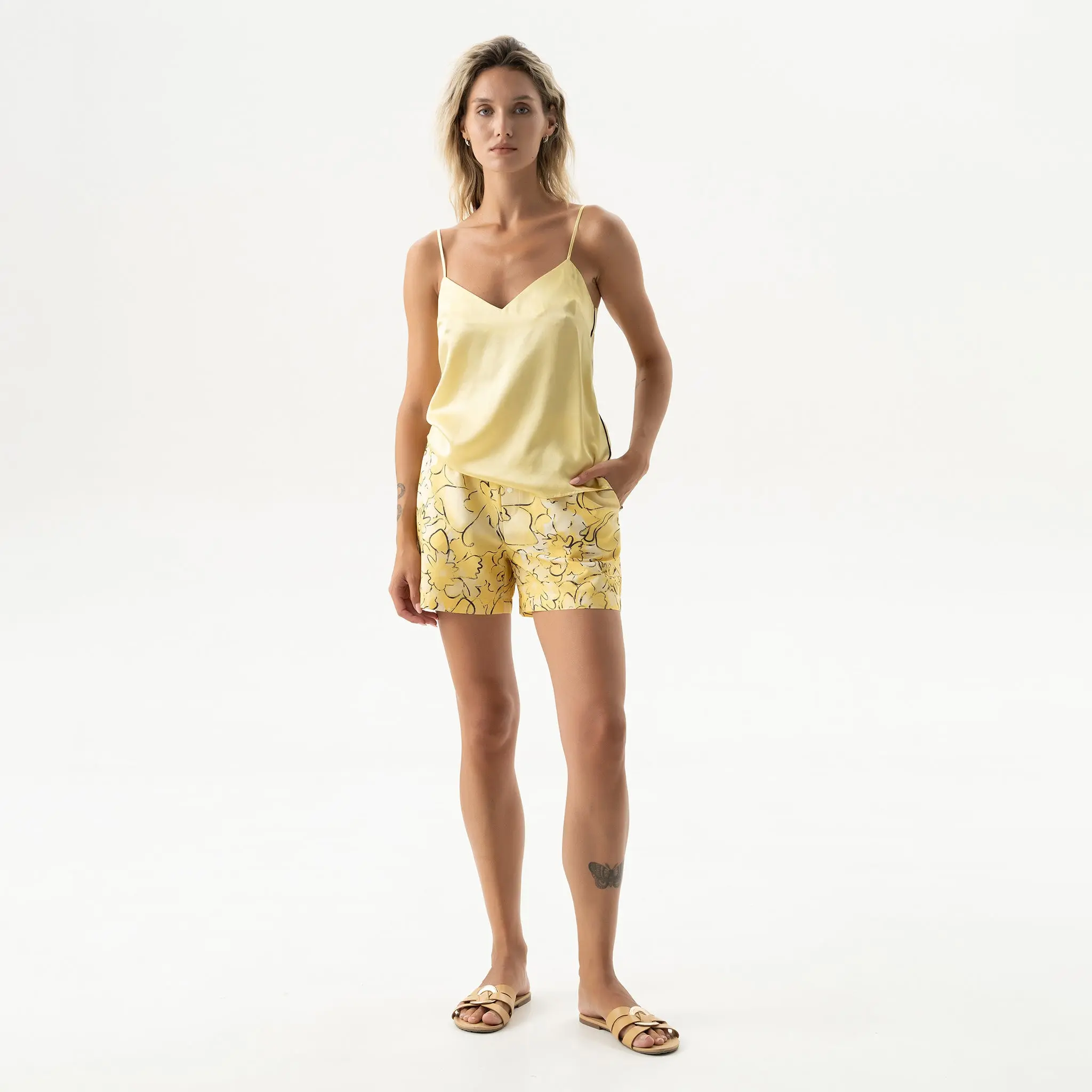 The Lady Silk Camisole Panna Cotta - Image 11