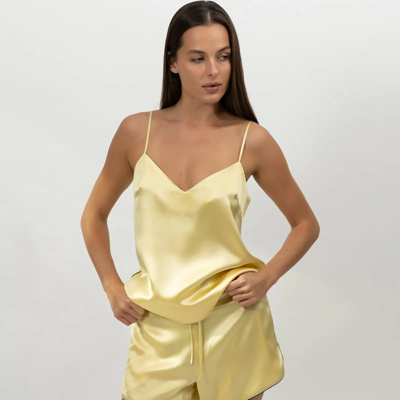 The Lady Silk Camisole Panna Cotta - Image 3