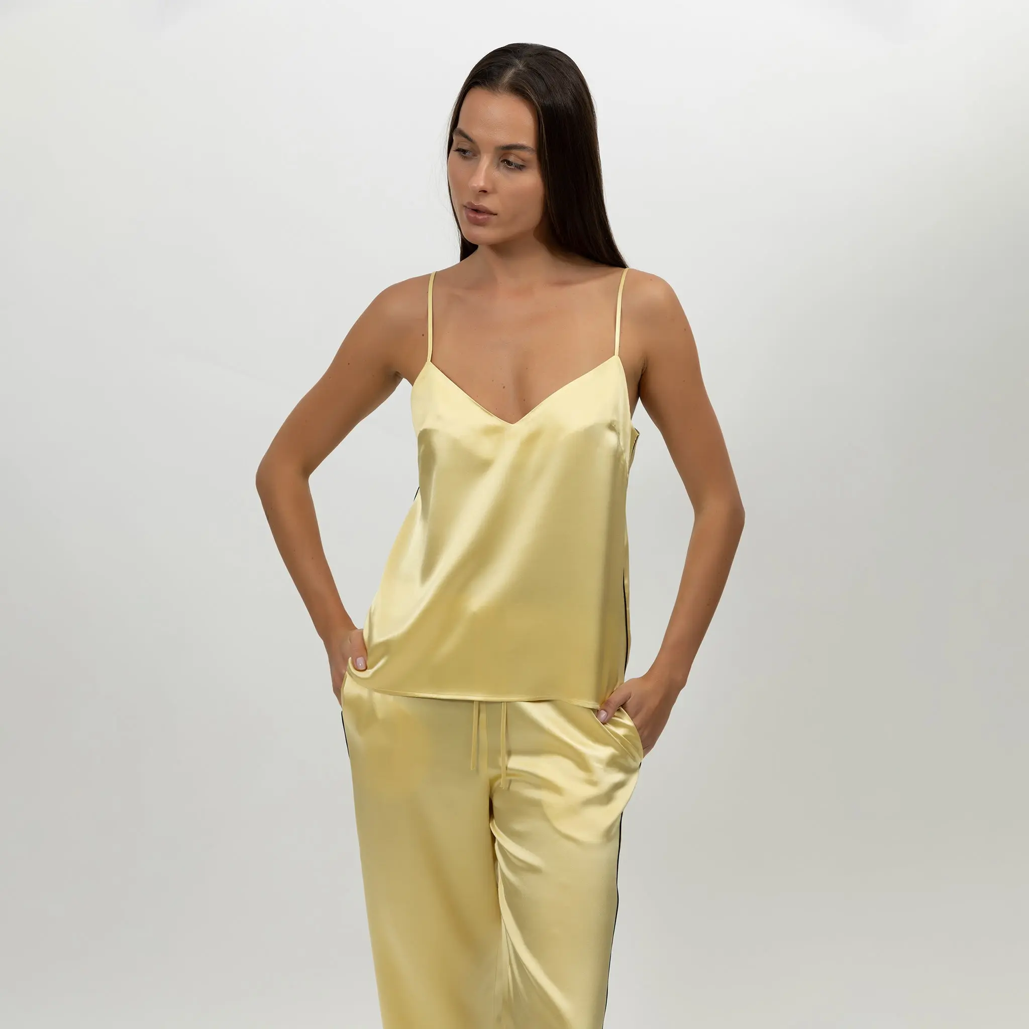 The Lady Silk Camisole Panna Cotta - Image 6