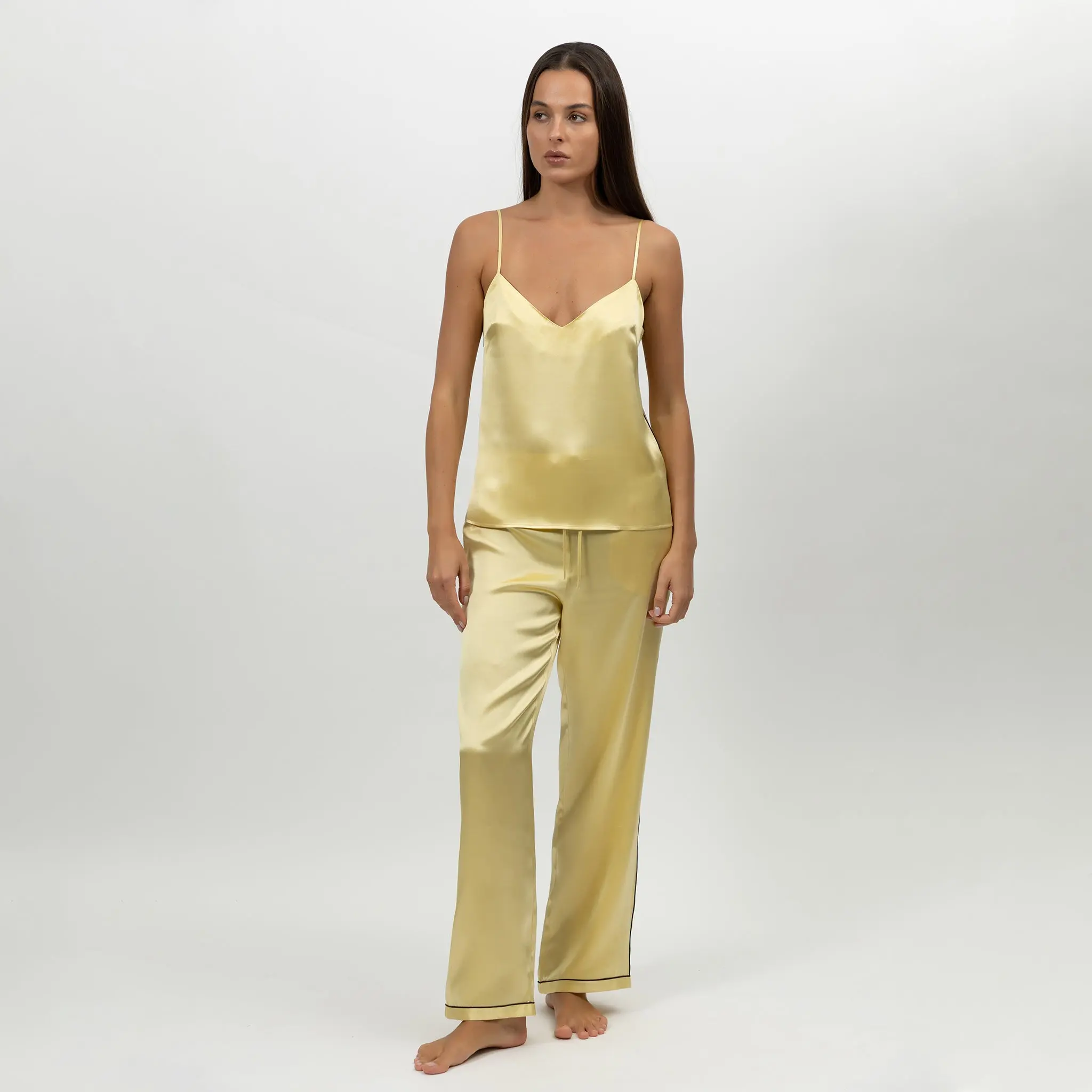 The Lady Silk Camisole Panna Cotta - Image 9