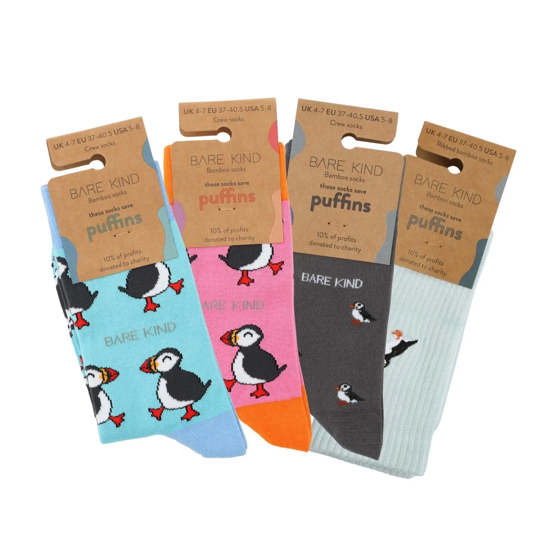 The Puffin 4 Pack Bamboo Sock Set - Image 6