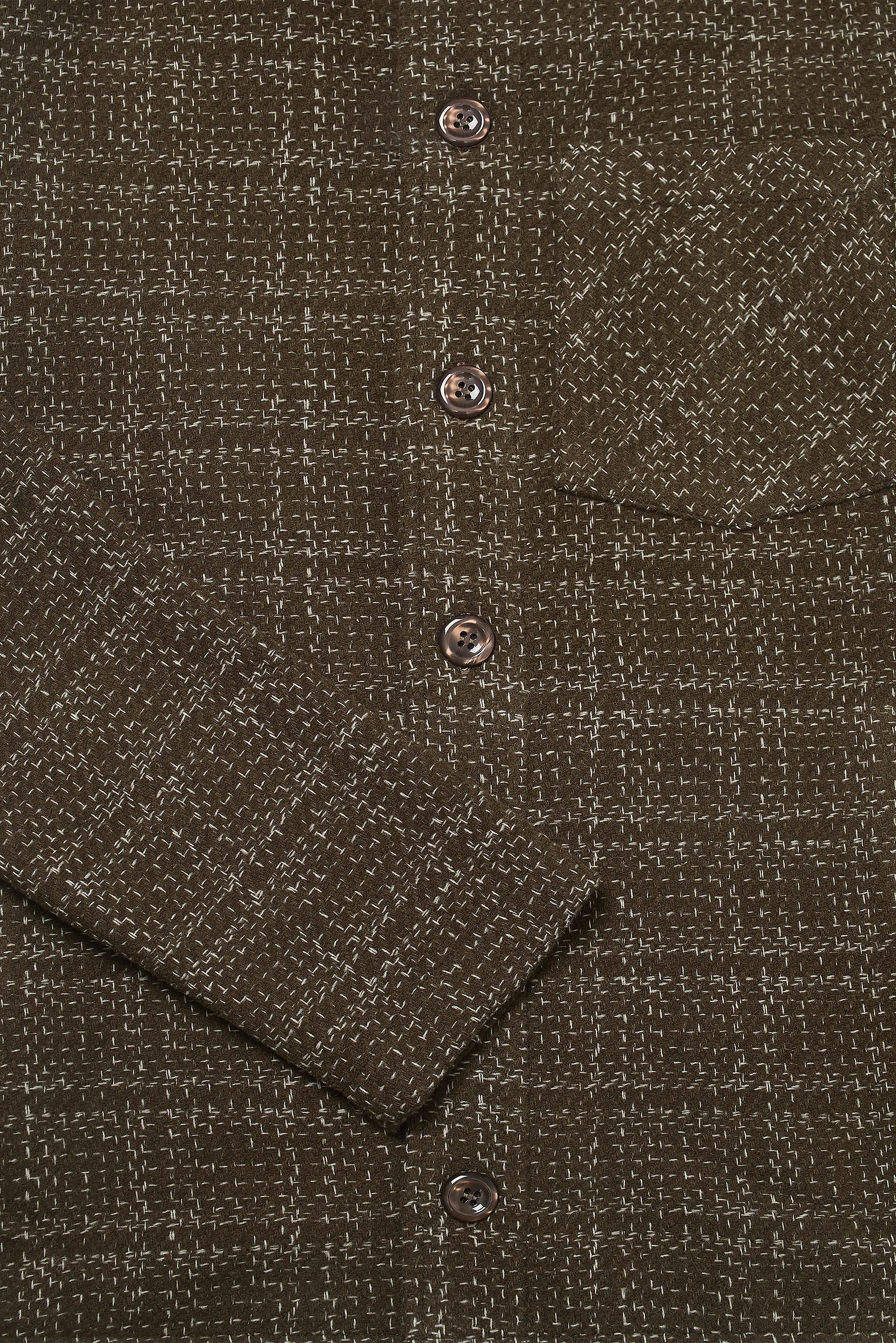 Theydon Frame Overshirt - Mocha / Ecru - Image 3
