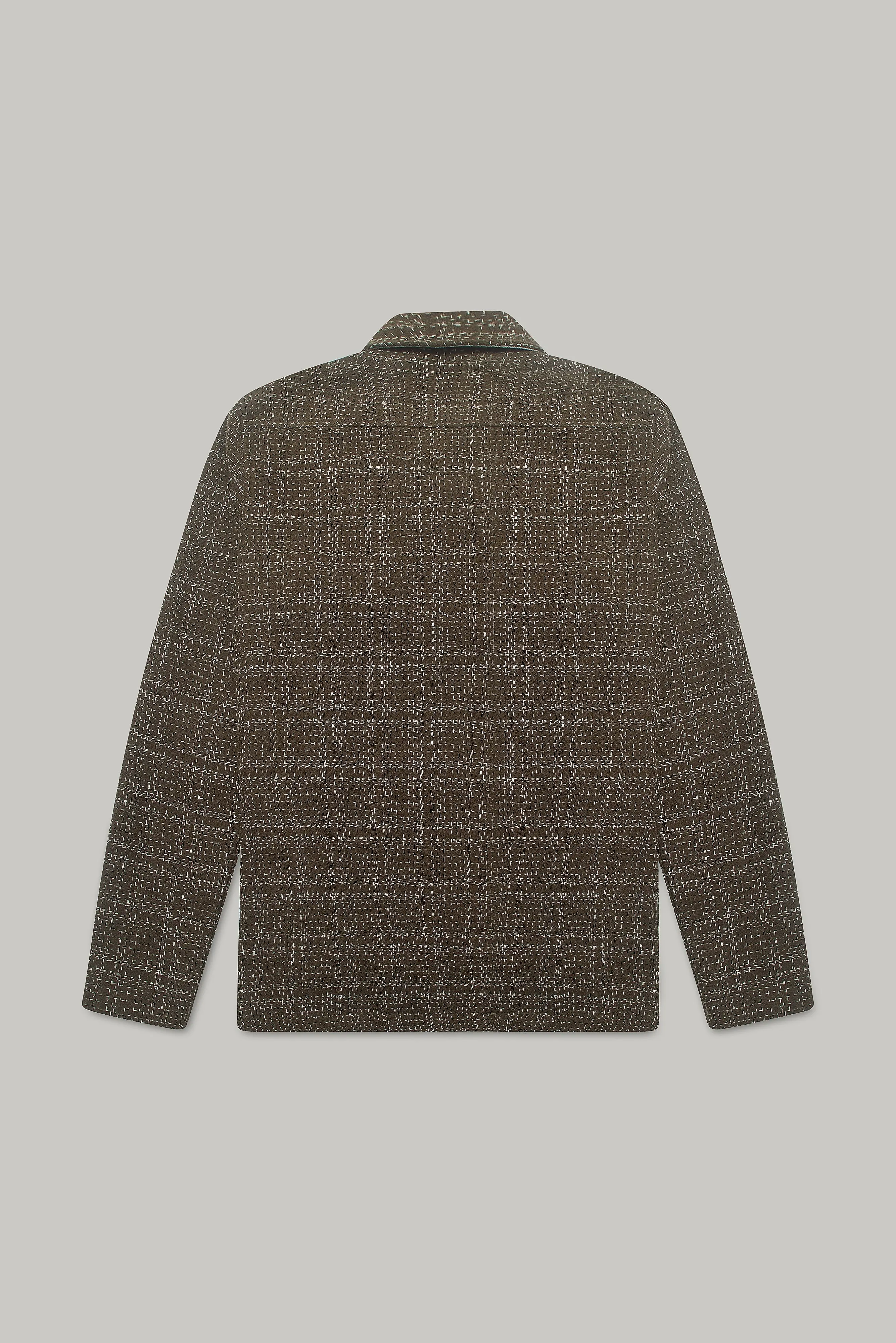 Theydon Frame Overshirt - Mocha / Ecru - Image 4