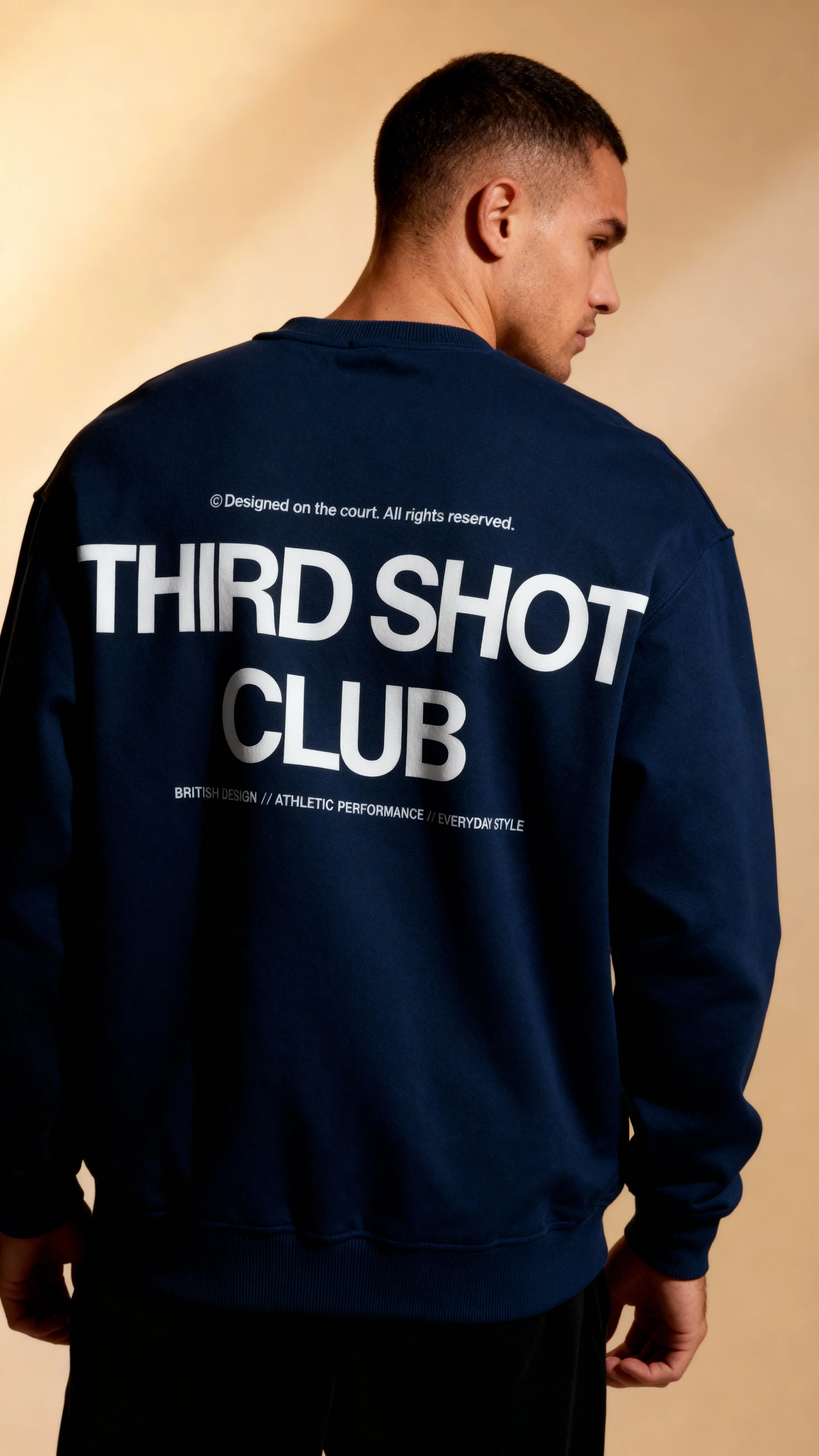 Third Shot Club Oversized Crew - Navy - Image 3