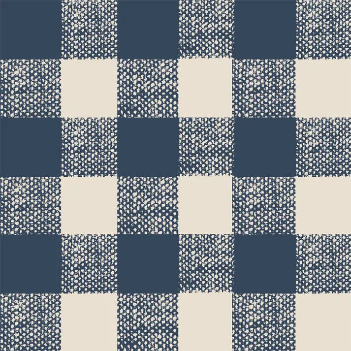 Titan Blue Gingham Wallpaper - Image 2