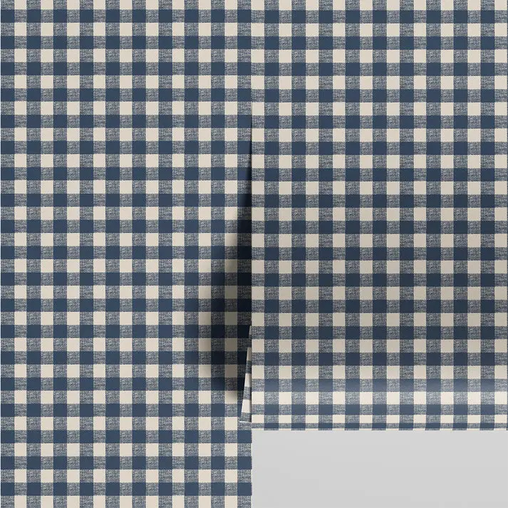 Titan Blue Gingham Wallpaper - Image 3