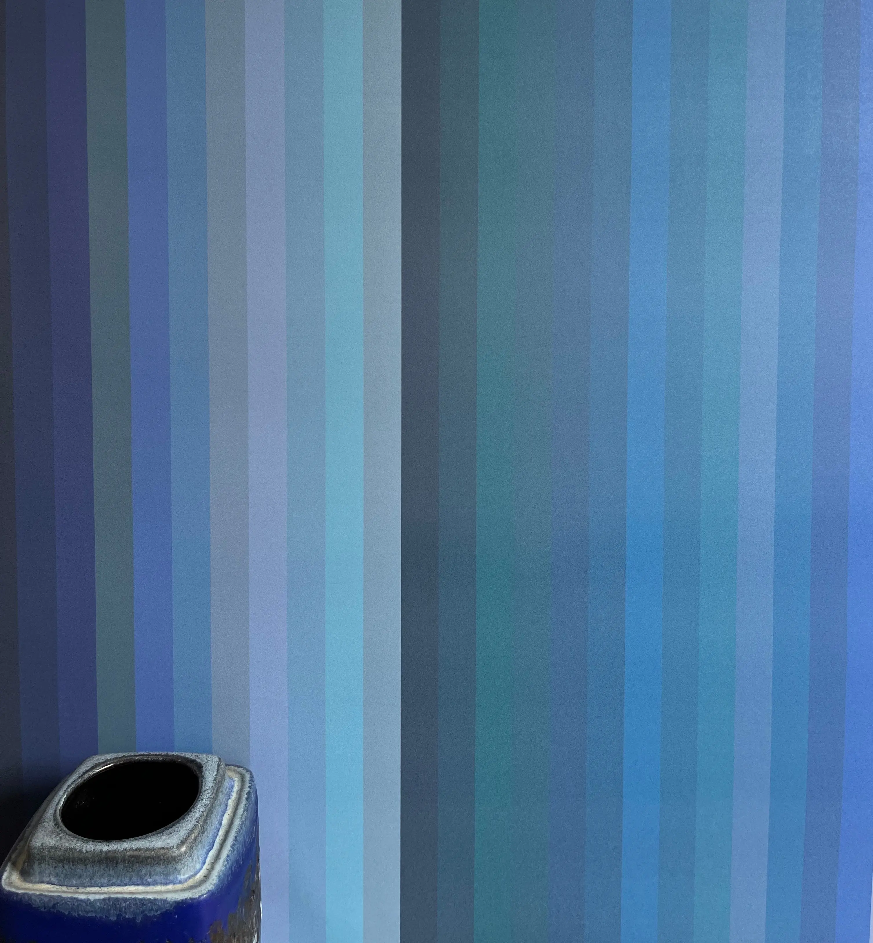 Tonal Stripe Wallpaper - Indigo - Image 2