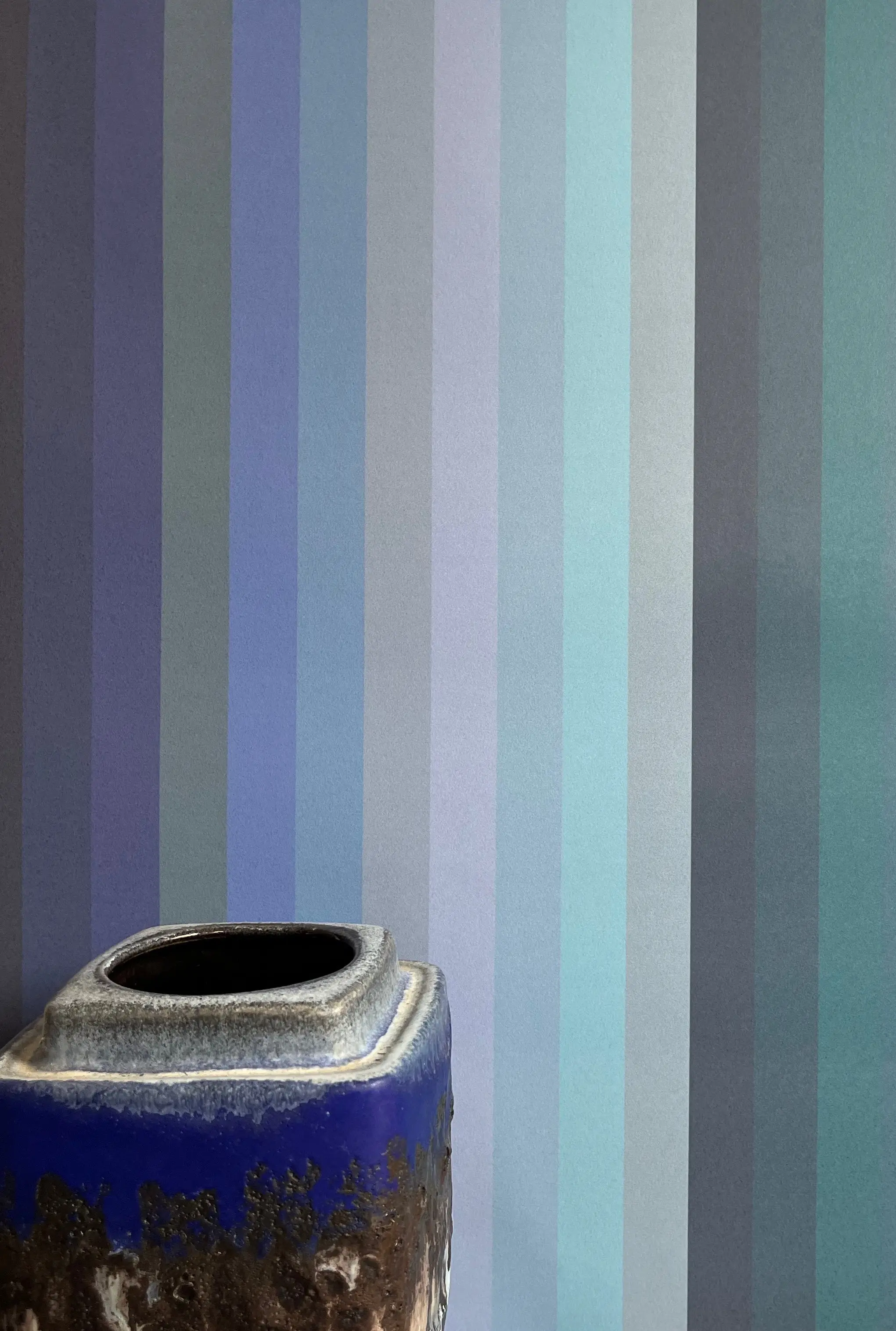 Tonal Stripe Wallpaper - Indigo - Image 5