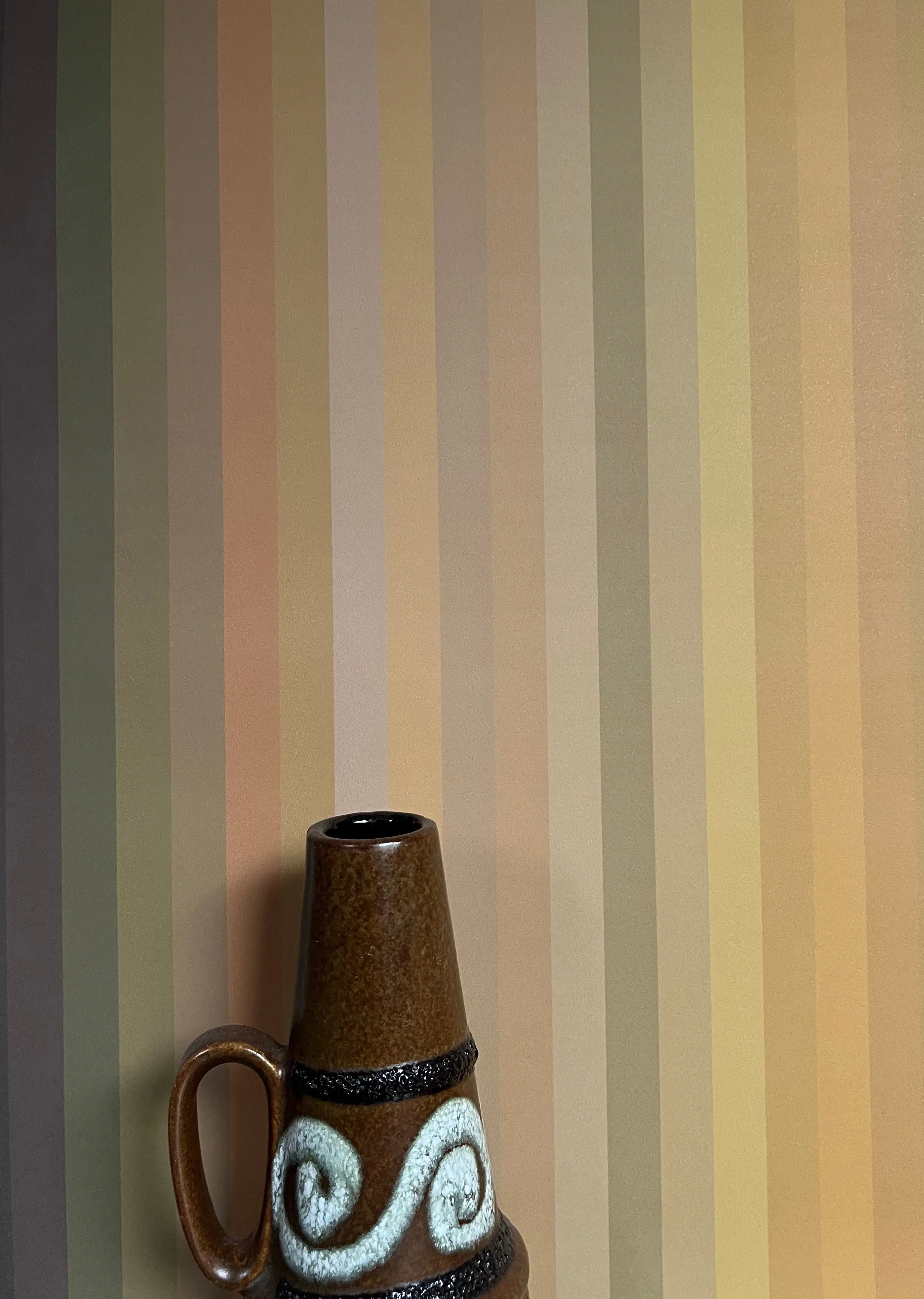 Tonal Stripe Wallpaper - Ochre - Image 2