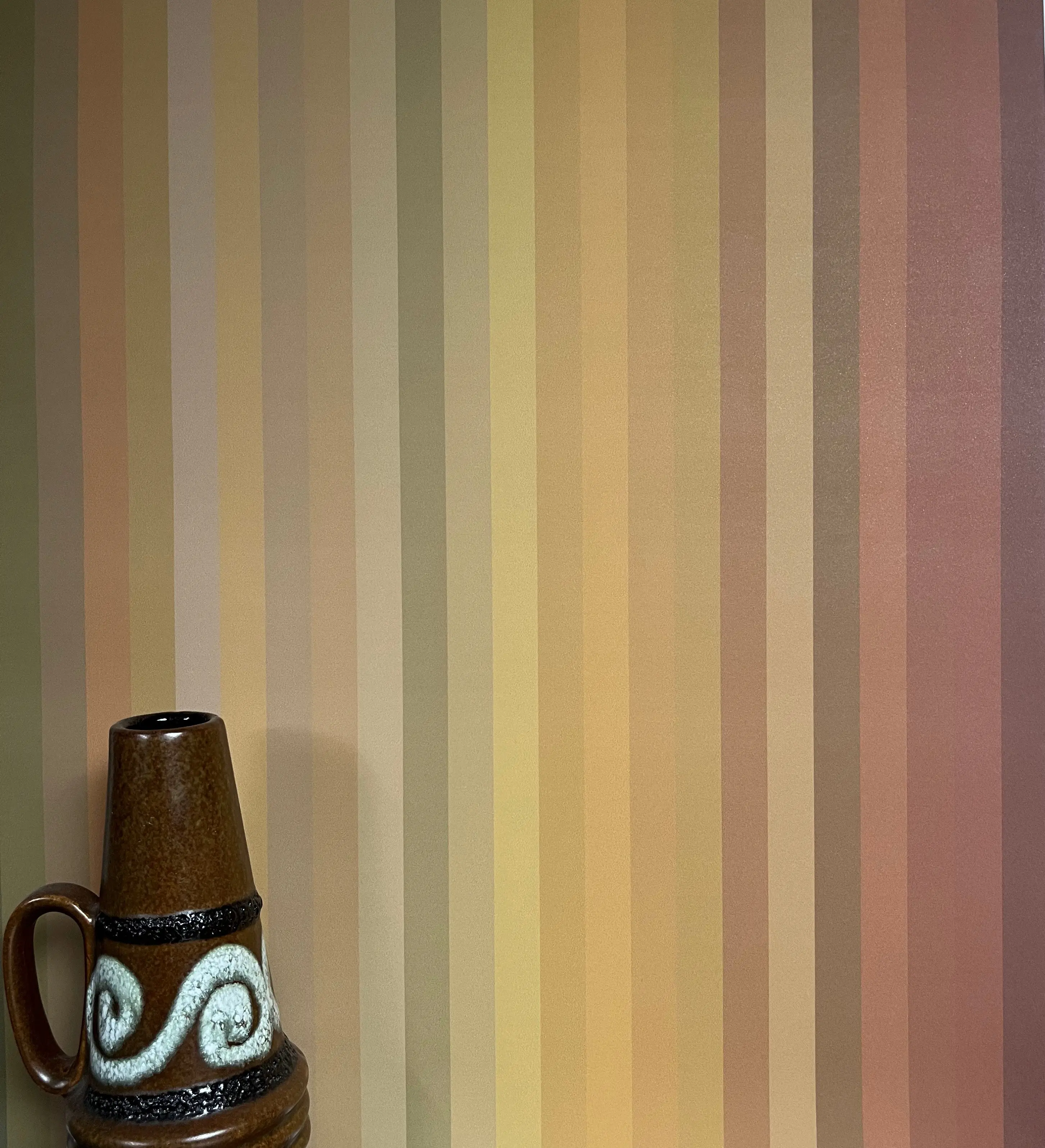 Tonal Stripe Wallpaper - Ochre - Image 6