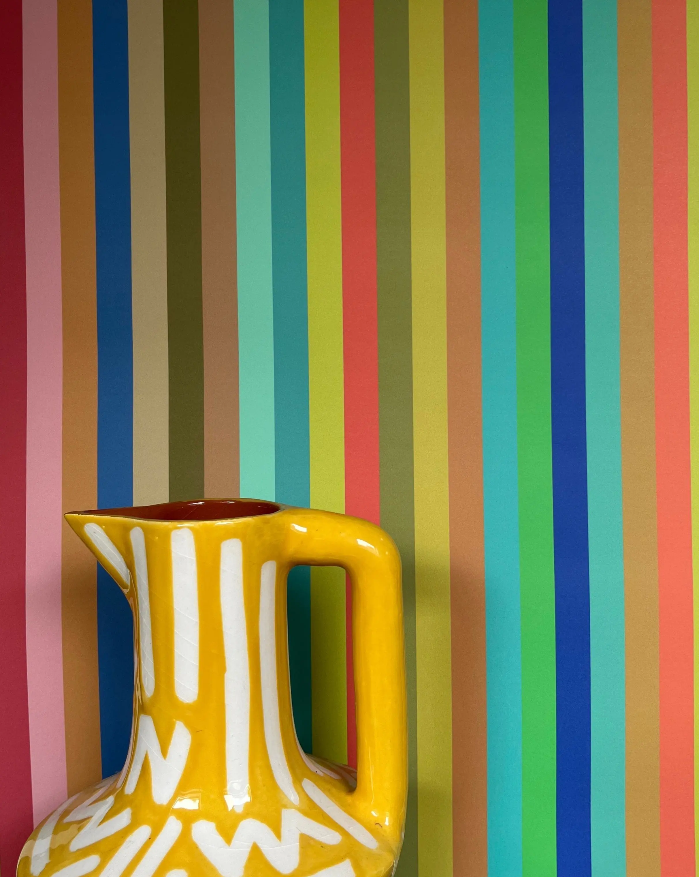 Tonal Stripe Wallpaper - Pool