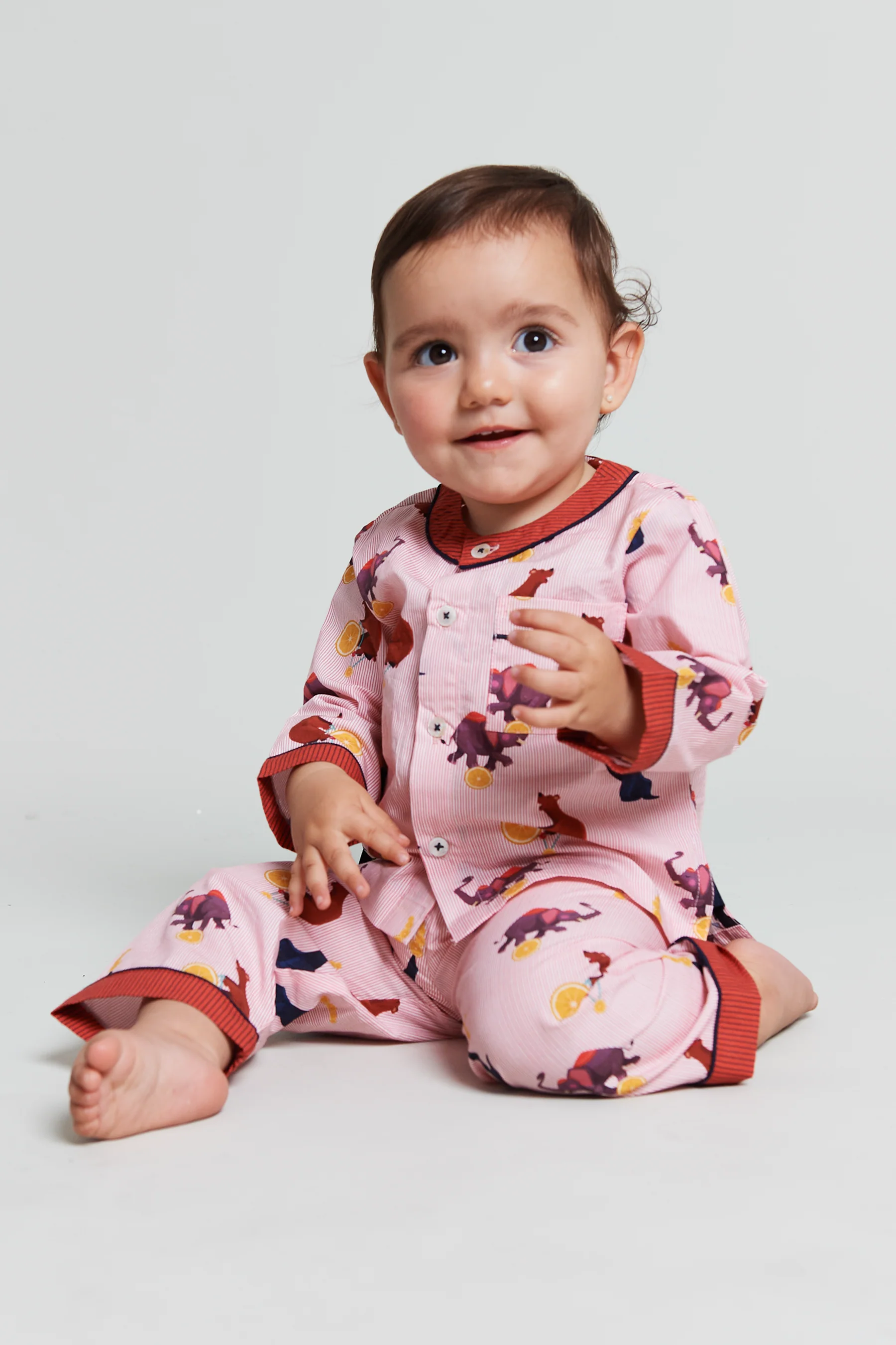 topsy turvy circus - organic cotton baby pyjama set