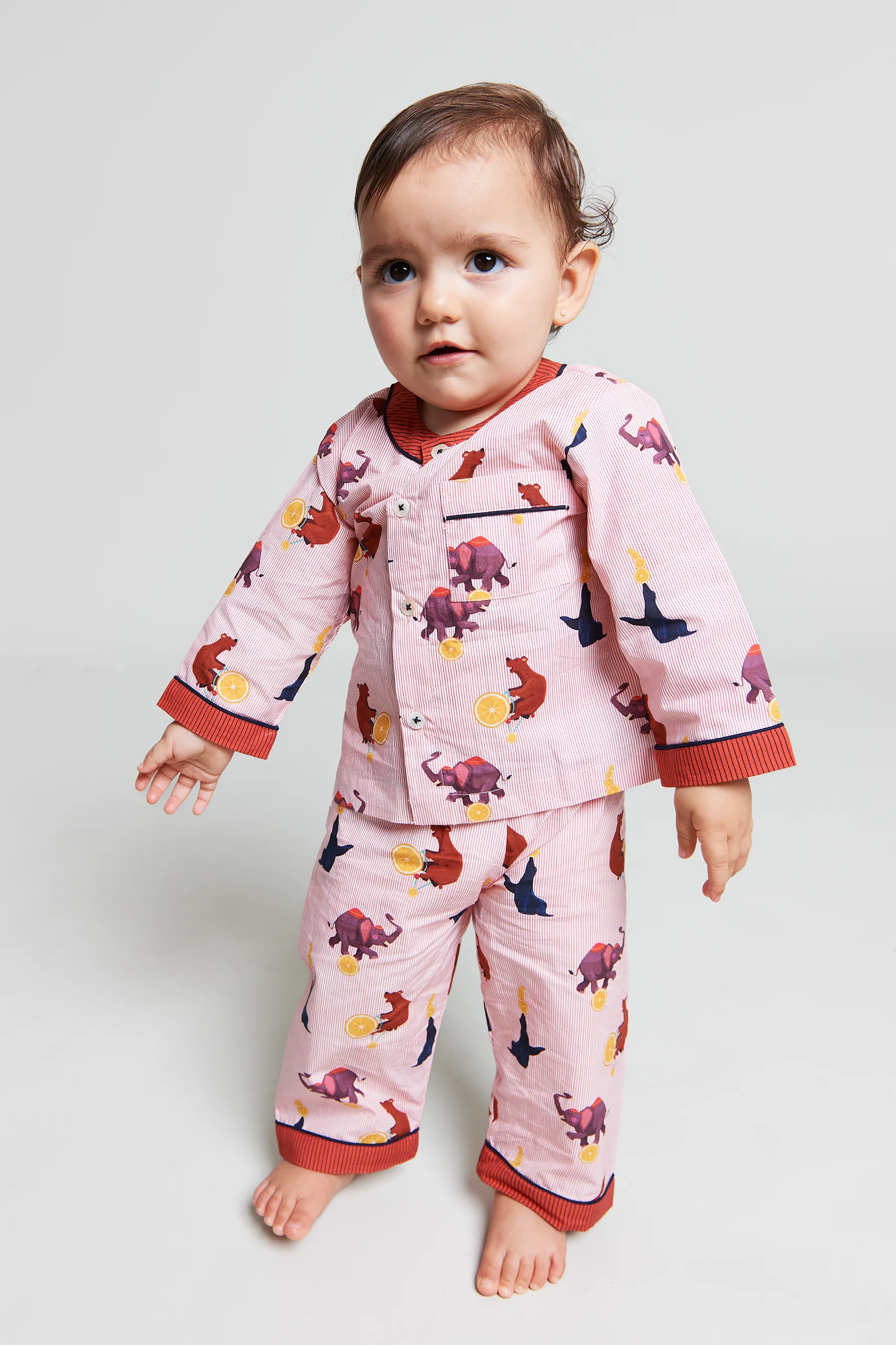 topsy turvy circus - organic cotton baby pyjama set - Image 2